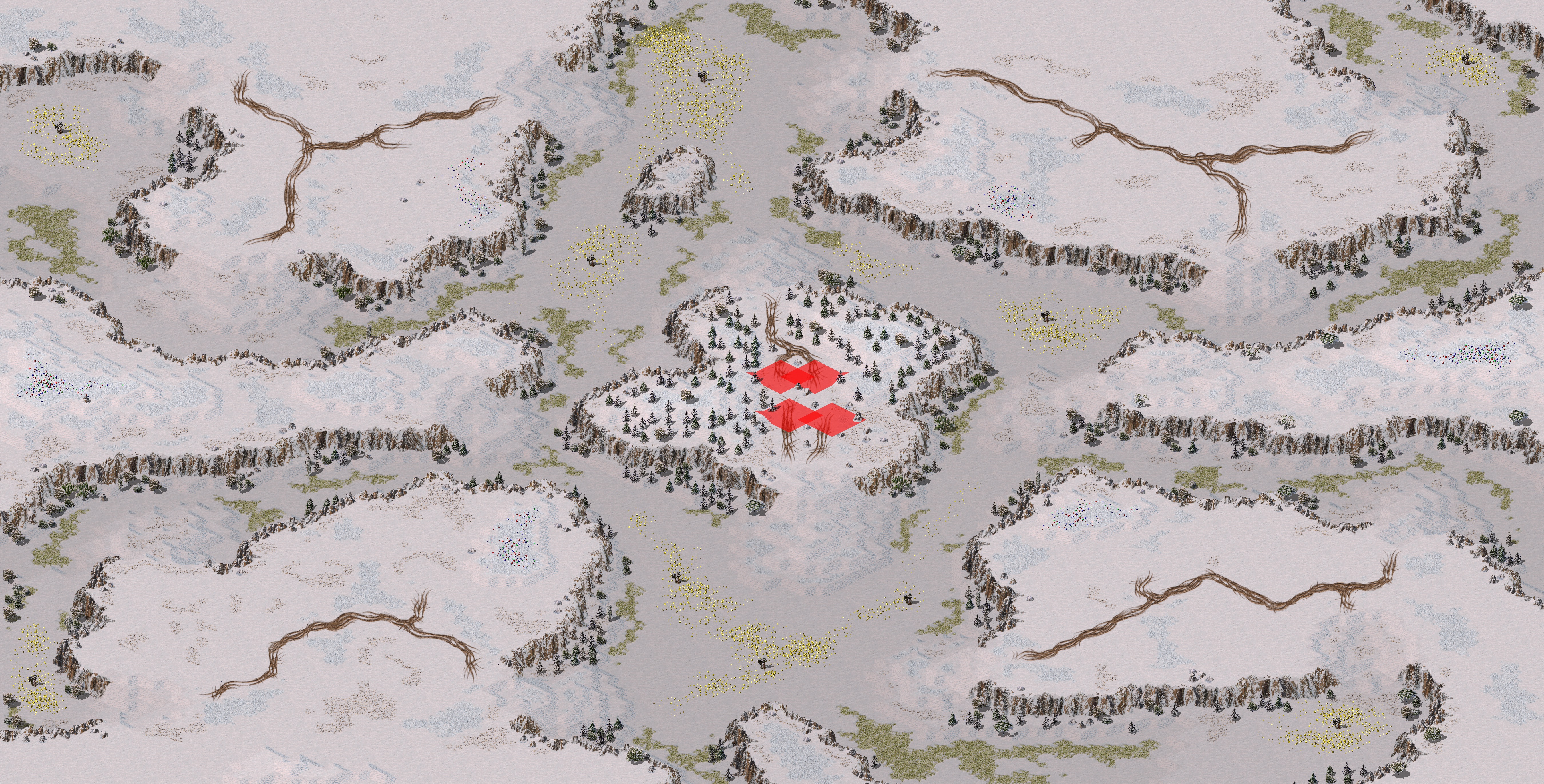 Rendered map: Snow Valley (Land Rush)