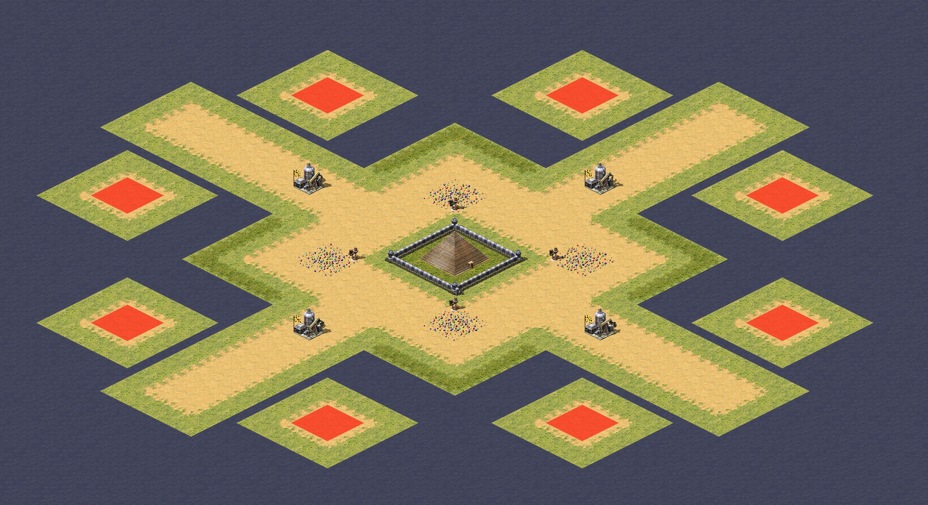 Rendered map: Pharaoh's Treasure Land Grab