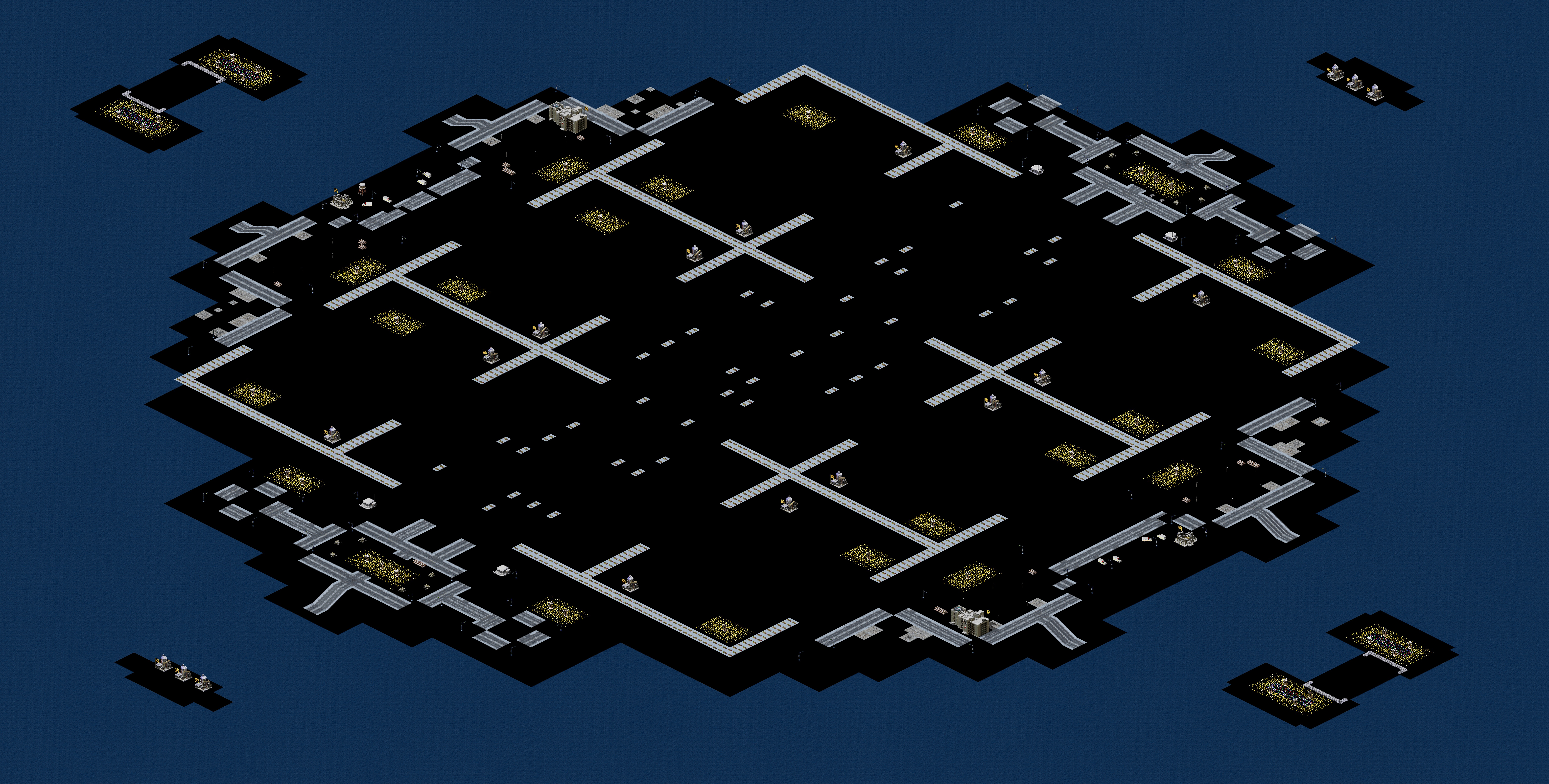 Rendered map: 六边战斗基地