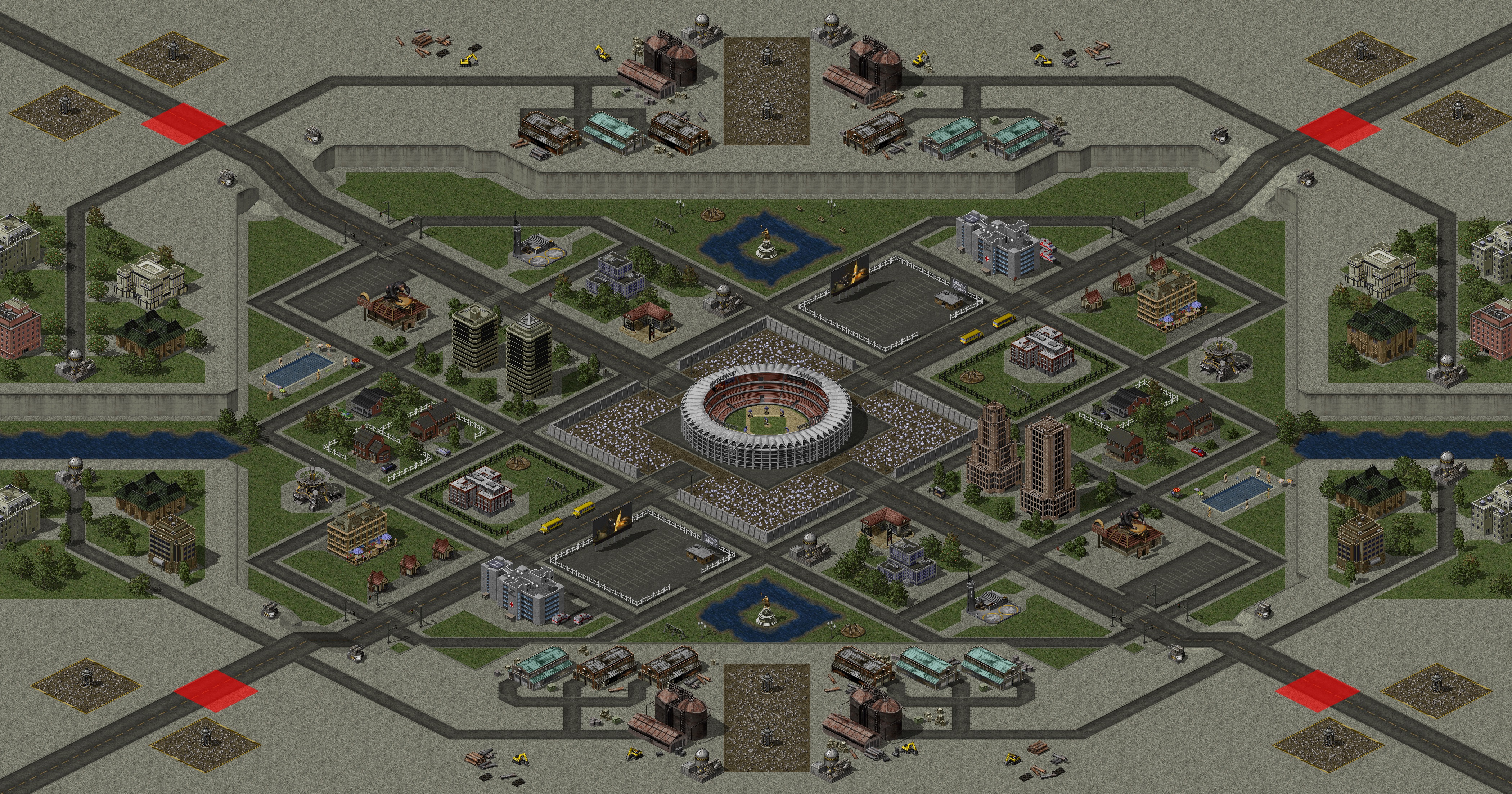 Rendered map: Arena