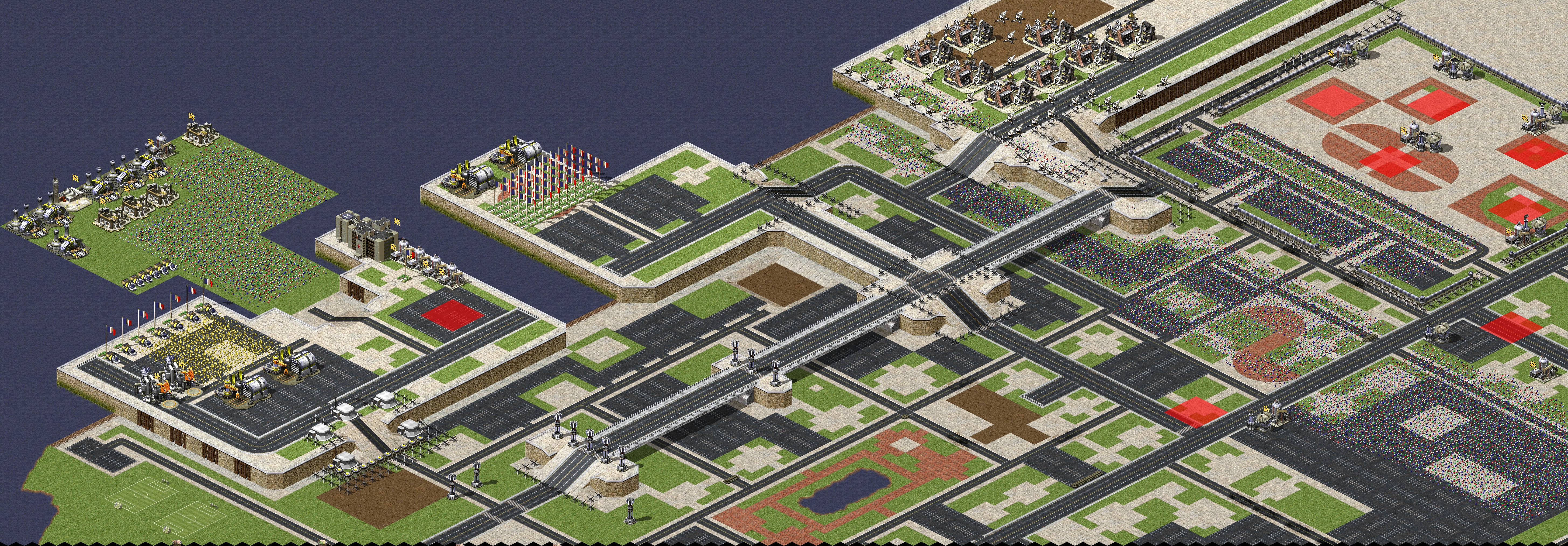 Rendered map: 1 Allied 7 Yuri Big Apple