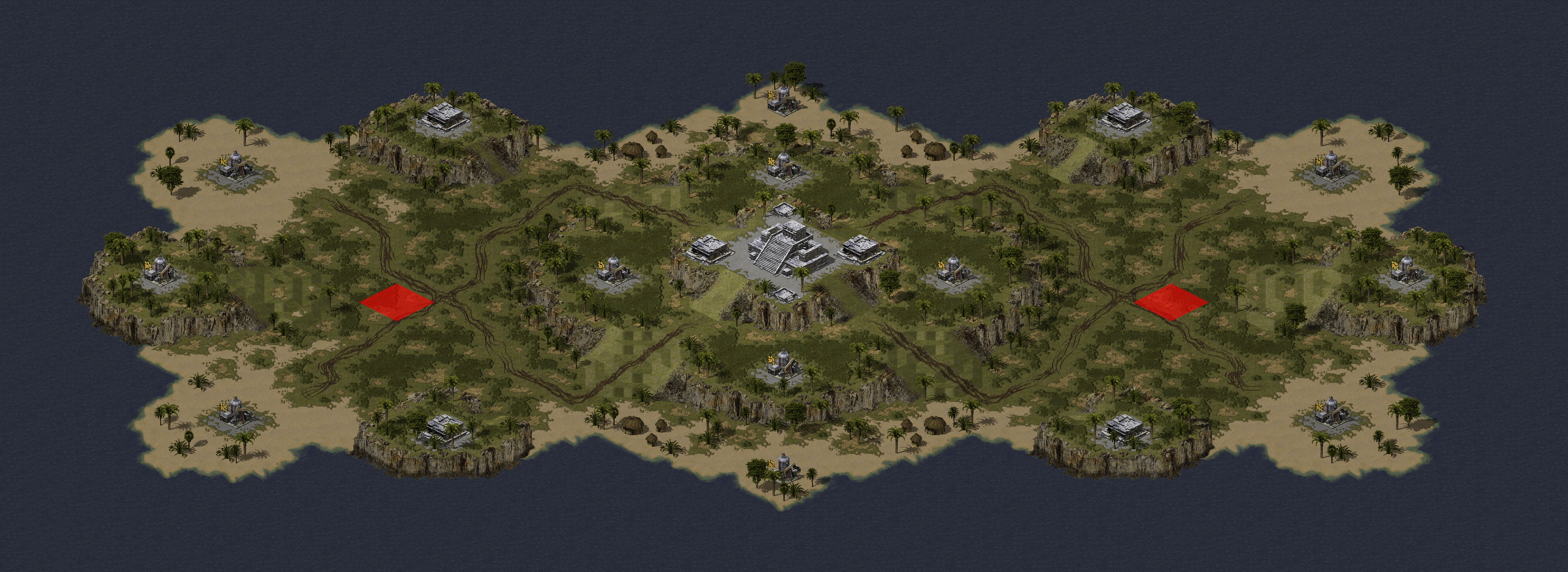 Rendered map: Official Tournament Map A (Megawealth)