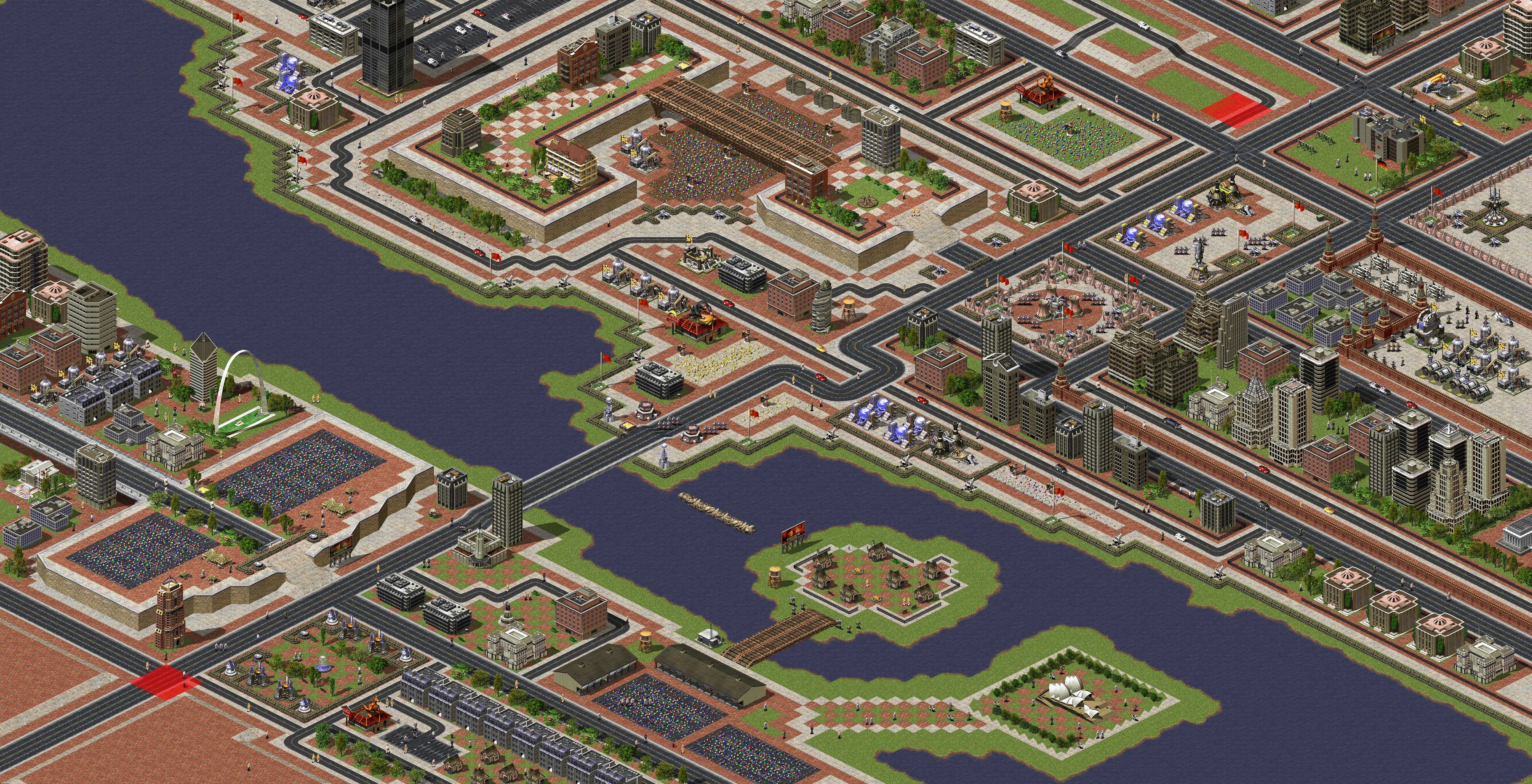 Rendered map: Battle of the twin cities