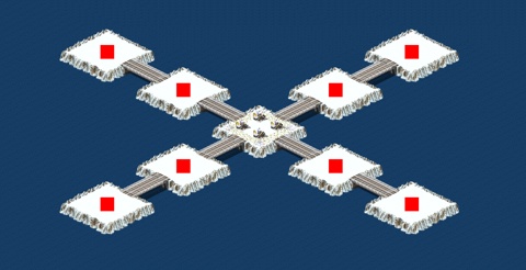 Rendered preview of Alpine Plateau Land Combo 2v2v2v2 Wooden Bridge