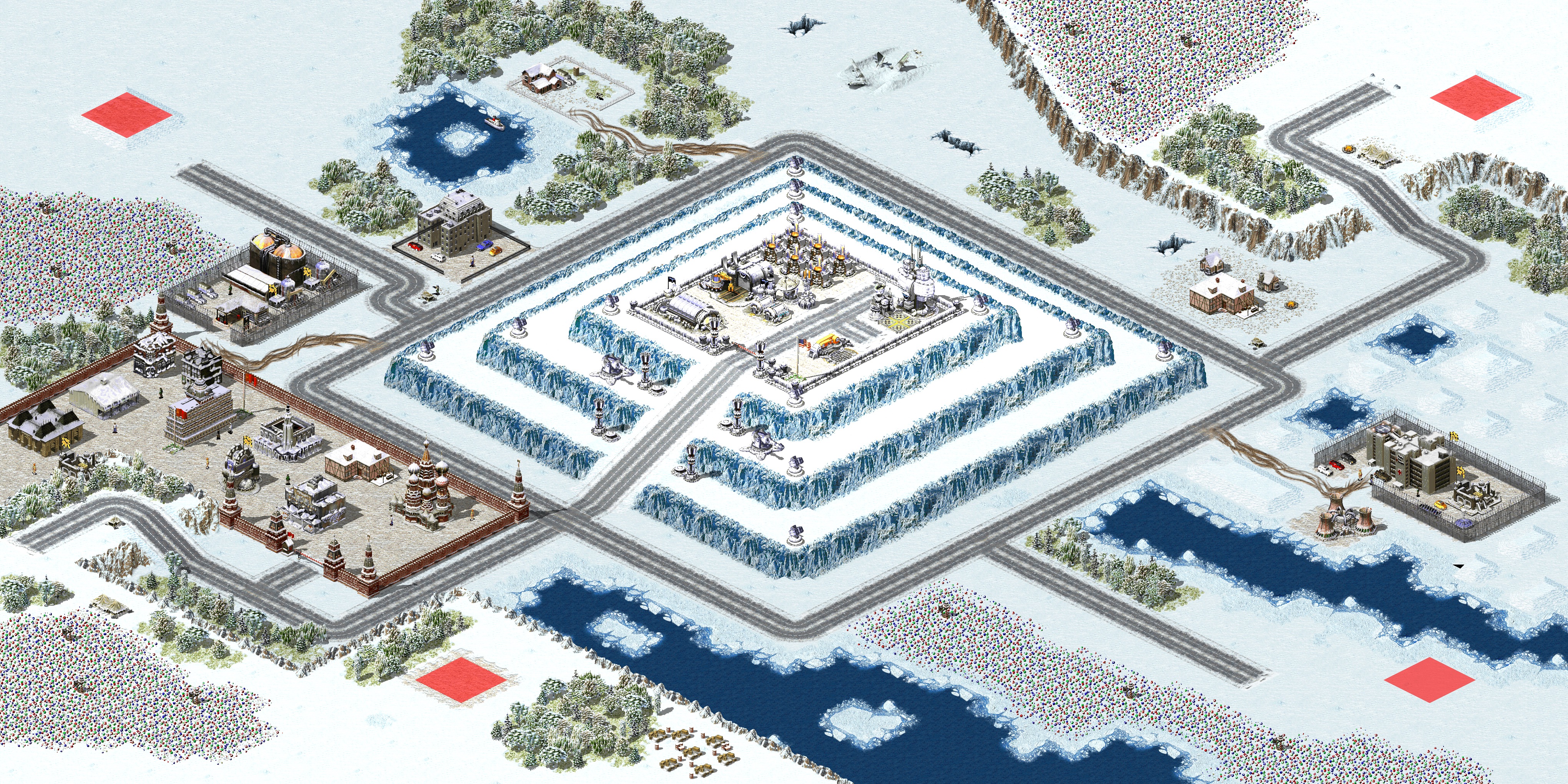 Rendered map: Ice Mountain Base