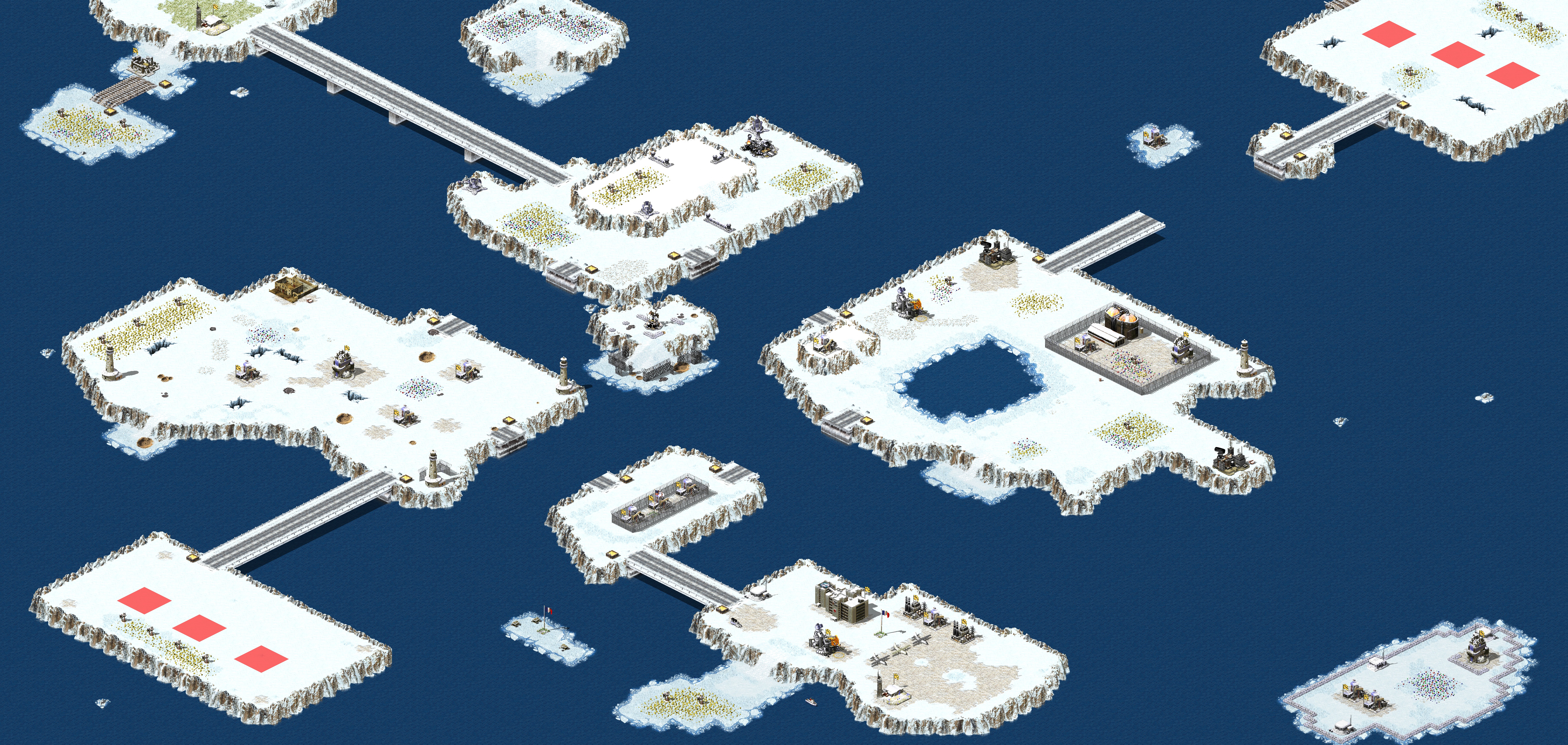 Rendered map: Bridge Island 3v3