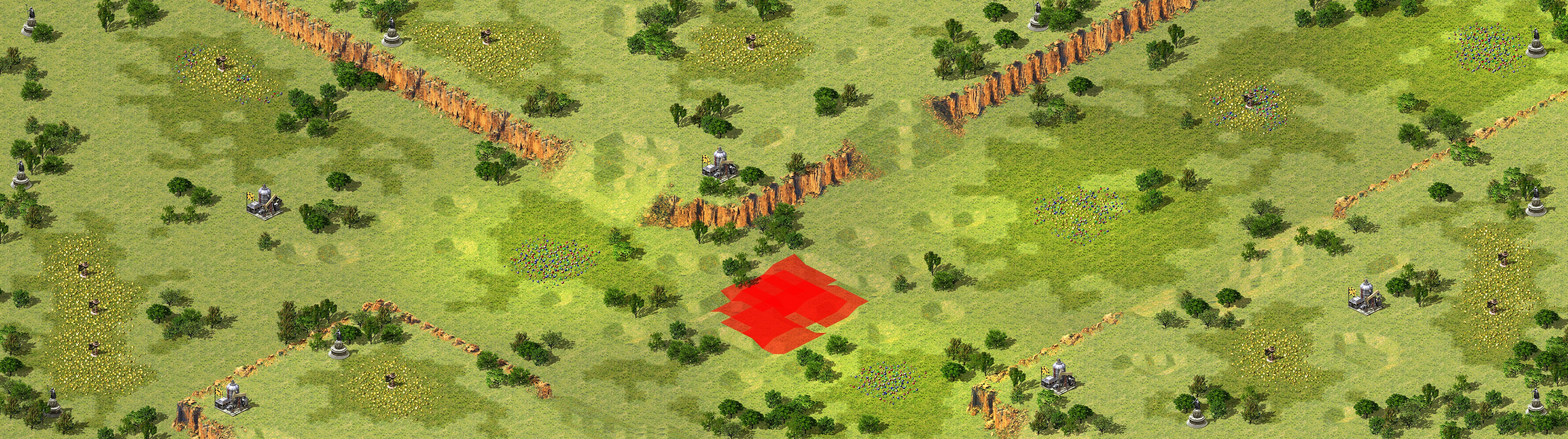 Rendered map: Canyon Melee Patch of Land