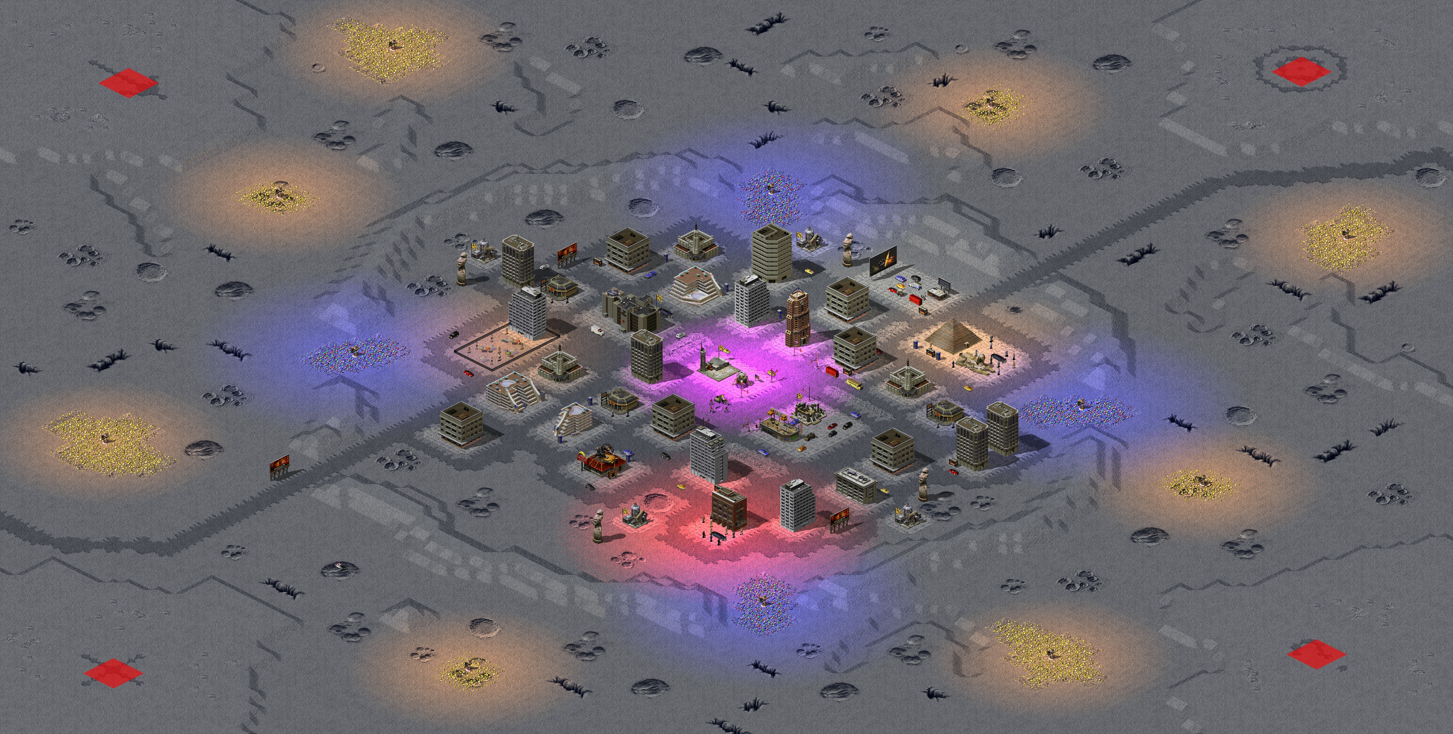 Rendered map: Bad Day on the Moon