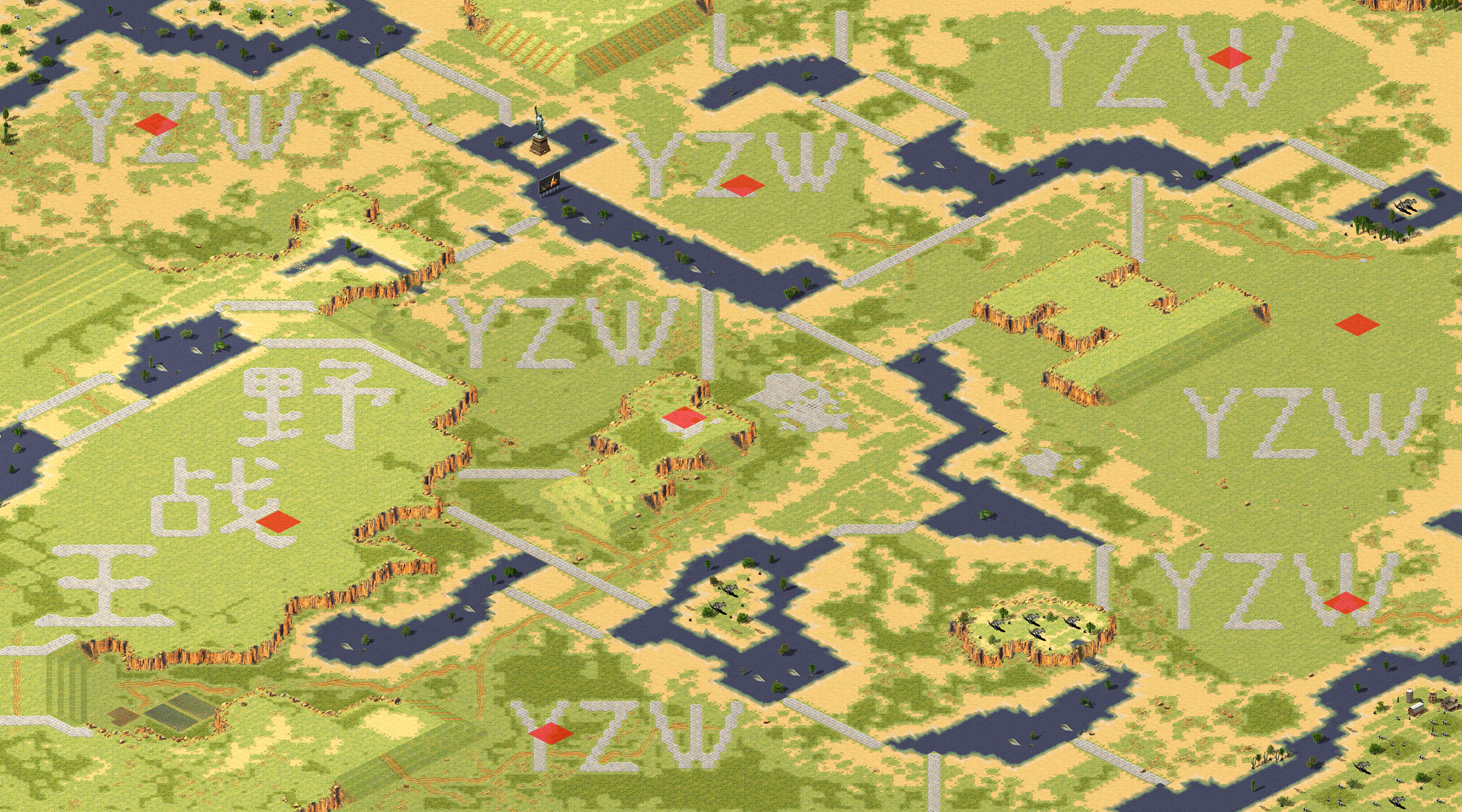 Rendered map: Field King 3v3 Triple Base
