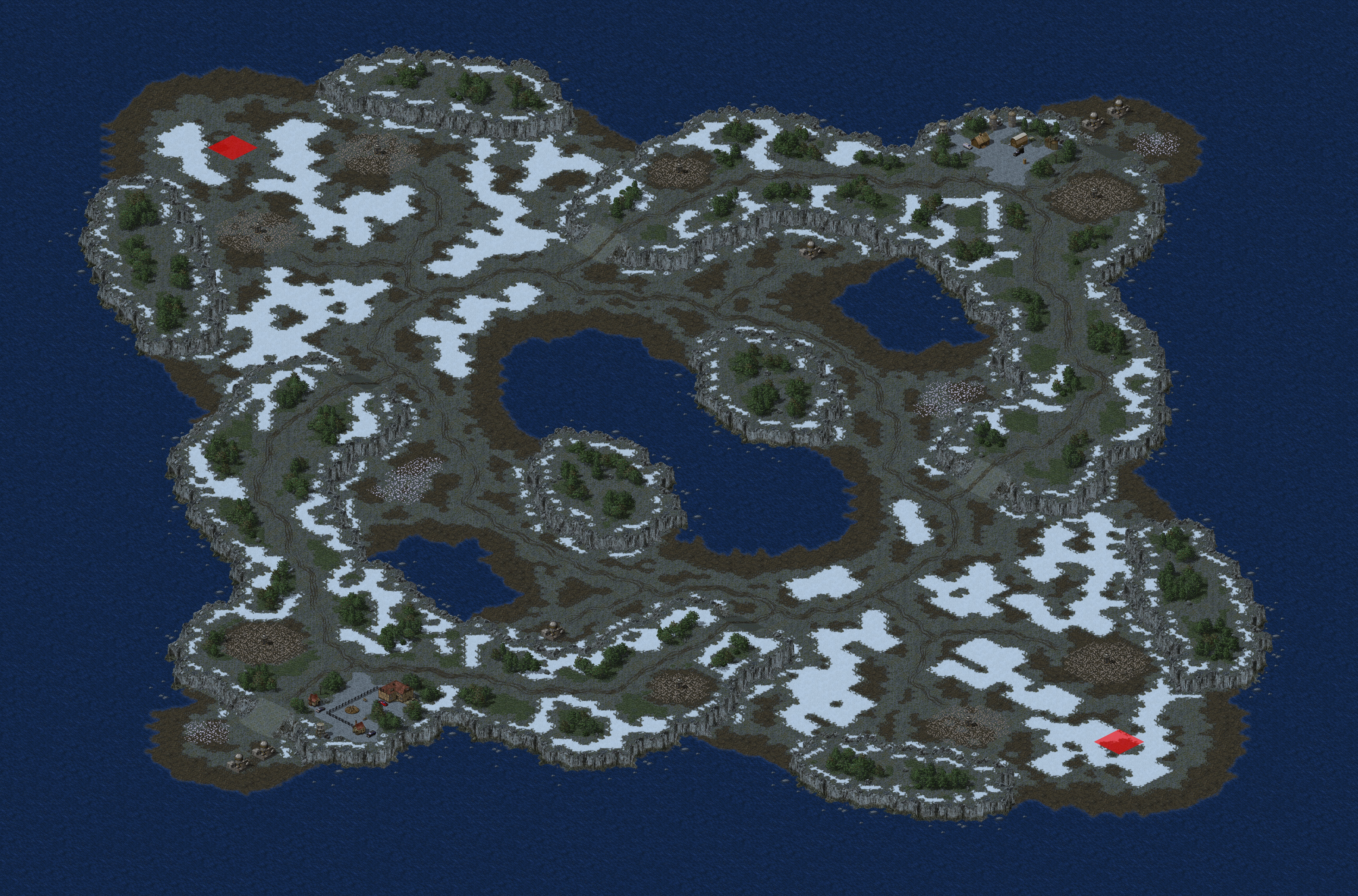 Rendered map: Shivering Isles
