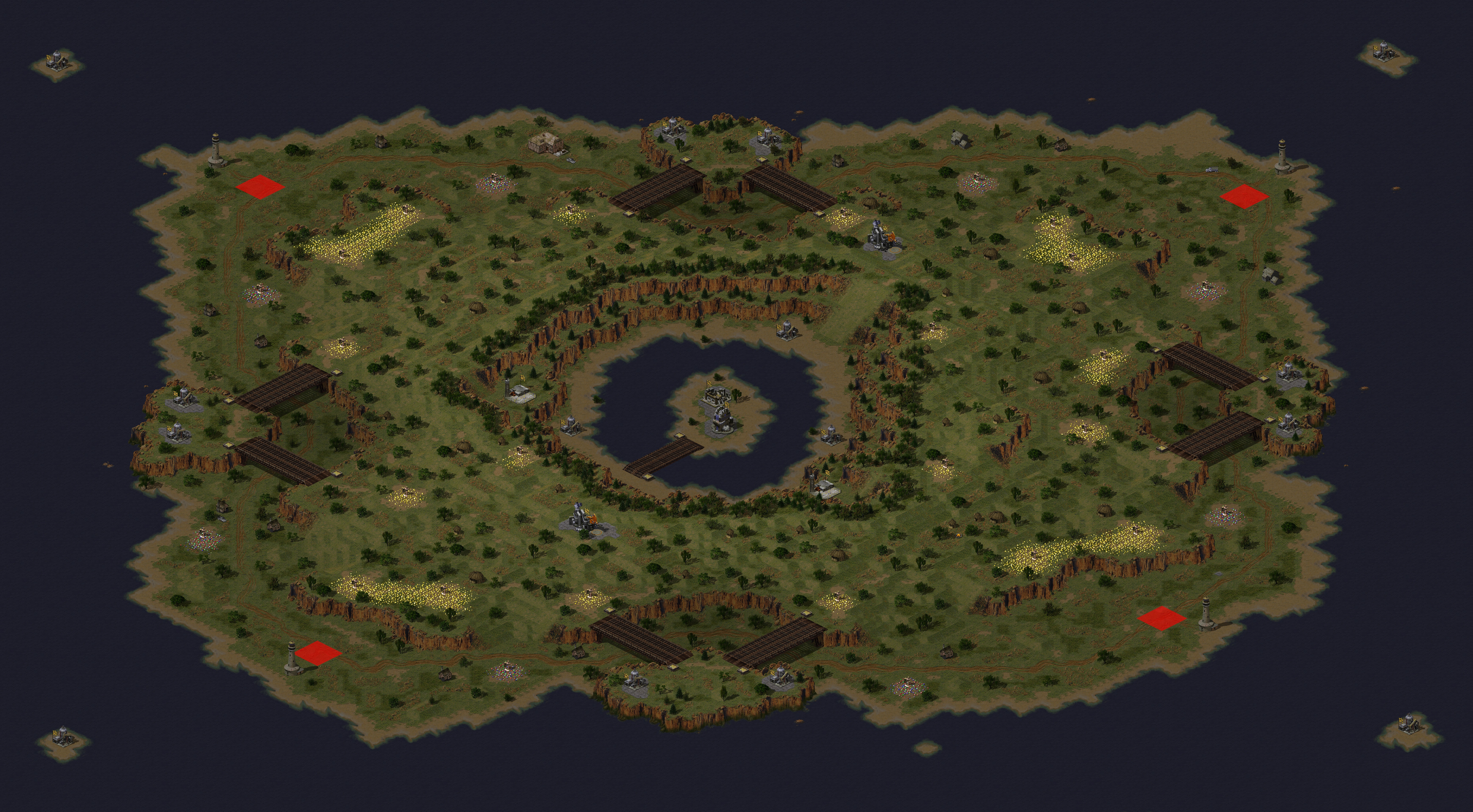 Rendered map: King's Men Isle