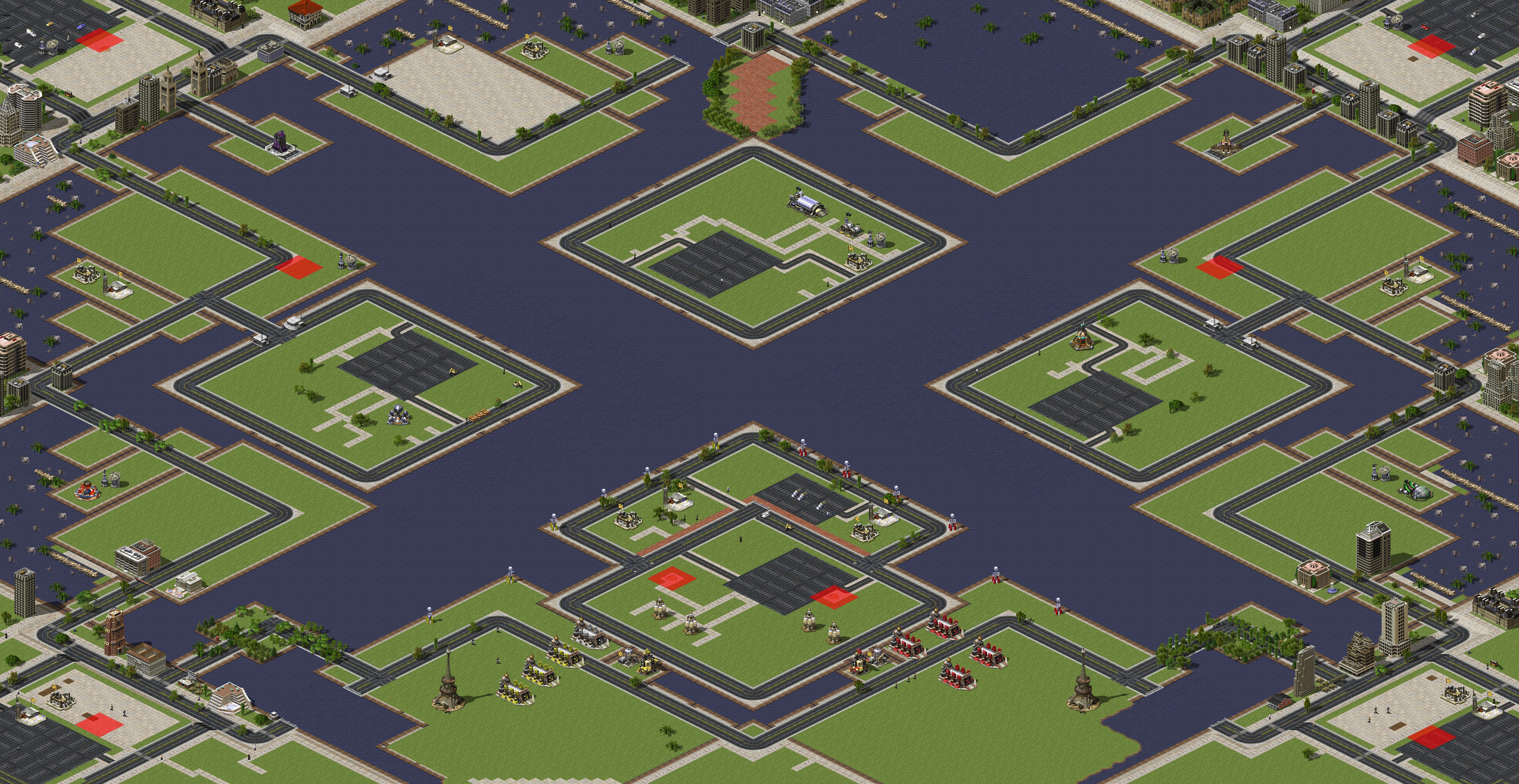 Rendered map: 2 Soviet 6 Allied Dubai Bay