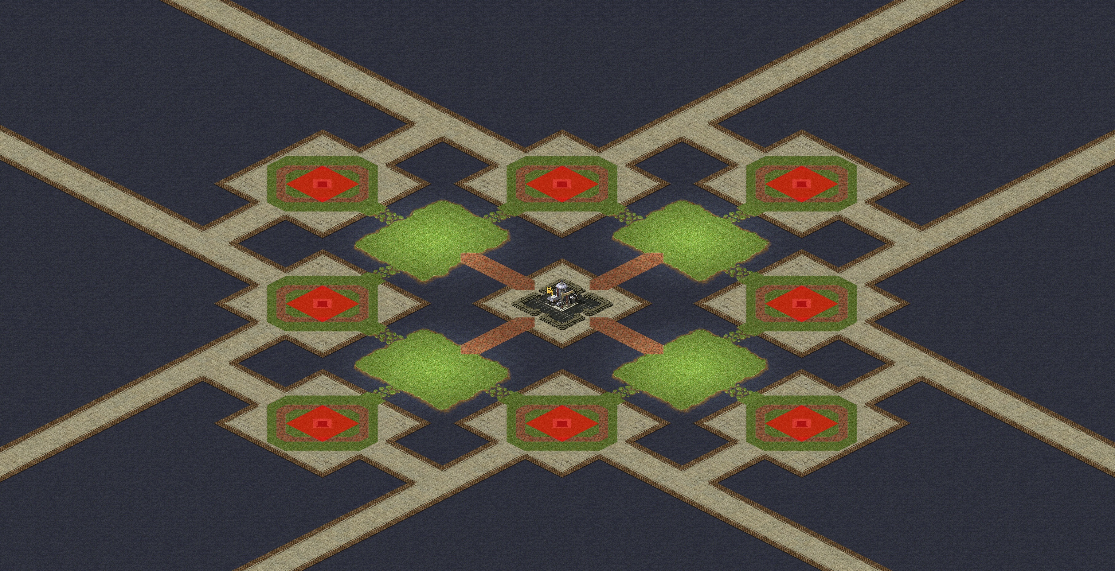 Rendered map: 红警混战王25014-新一块地