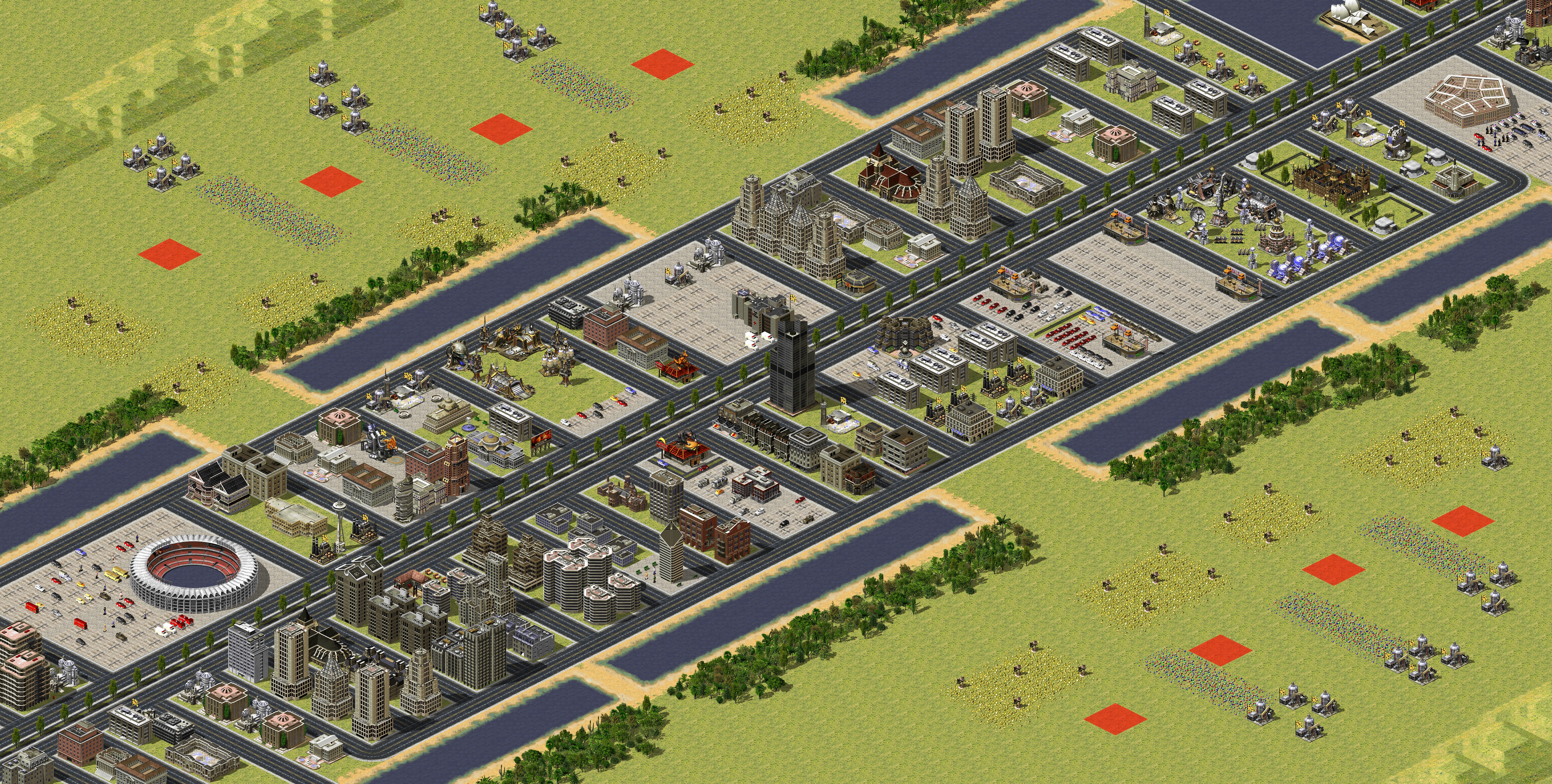 Rendered map: Big Citys