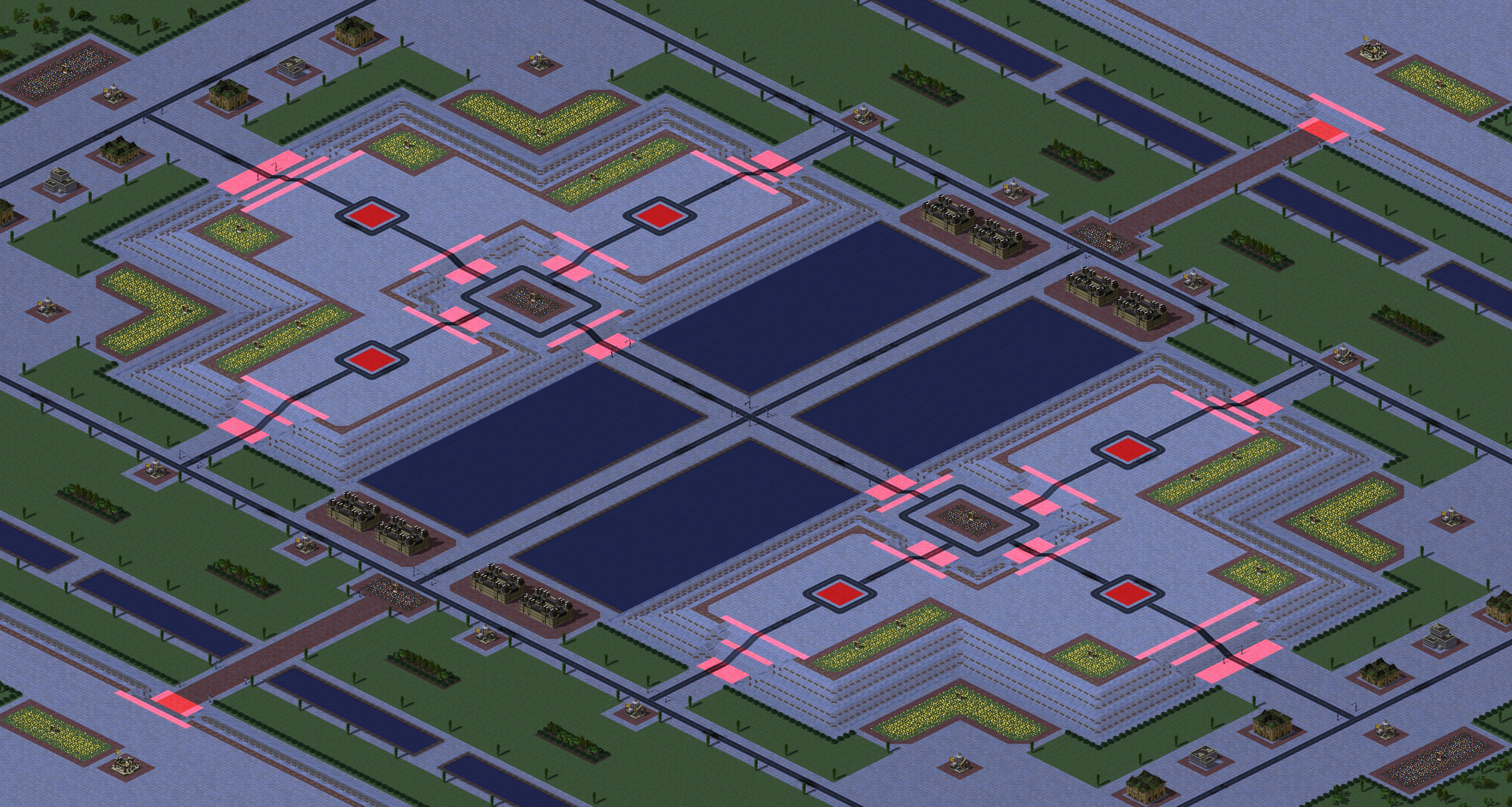 Rendered map: 花园3V3