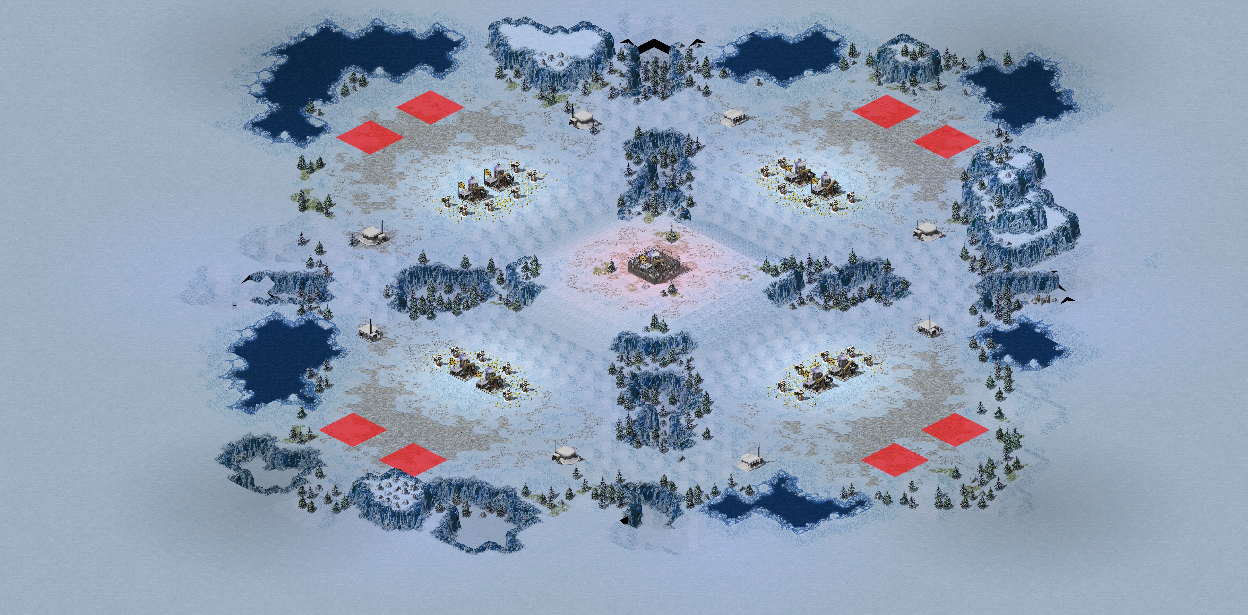 Rendered map: [8] Oil Mountain v1.03 - (Oil In Center)