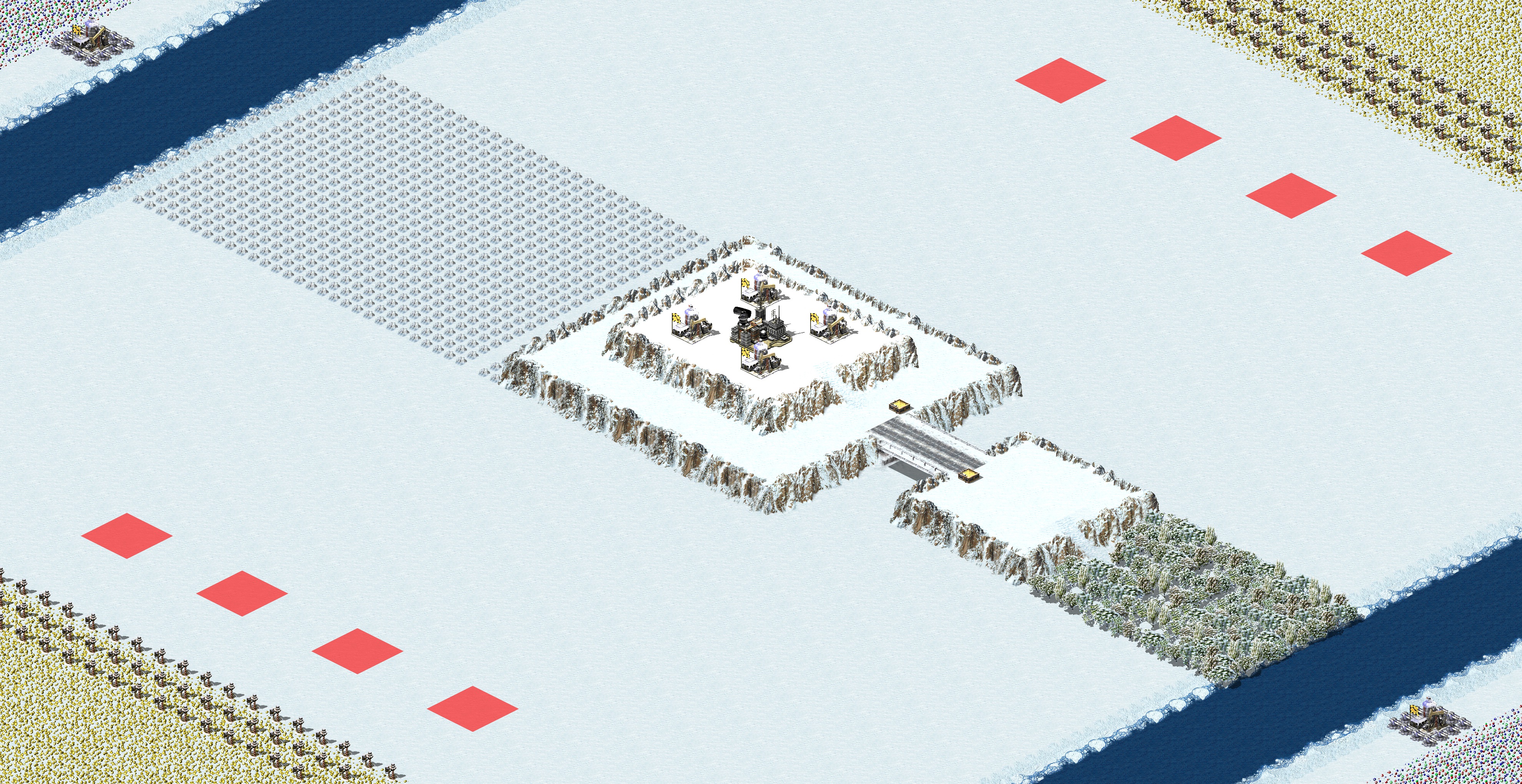 Rendered map: Snow Zone 4v4 Season 2