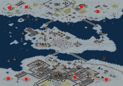 Rendered preview of Allied vs Yuri (4v4) South Pole Buffed II