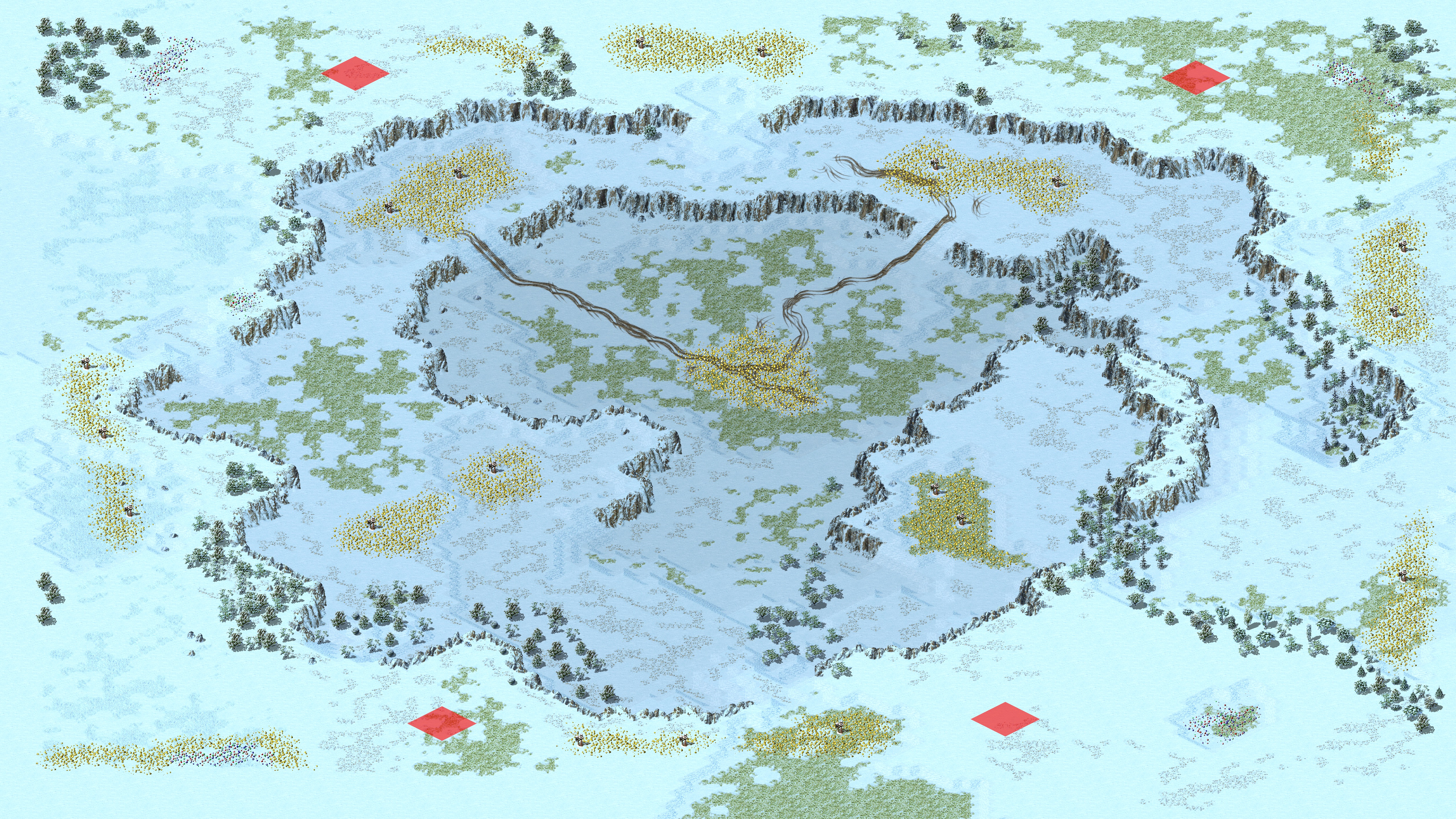 Rendered map: Buffed - Golden Snowy Field