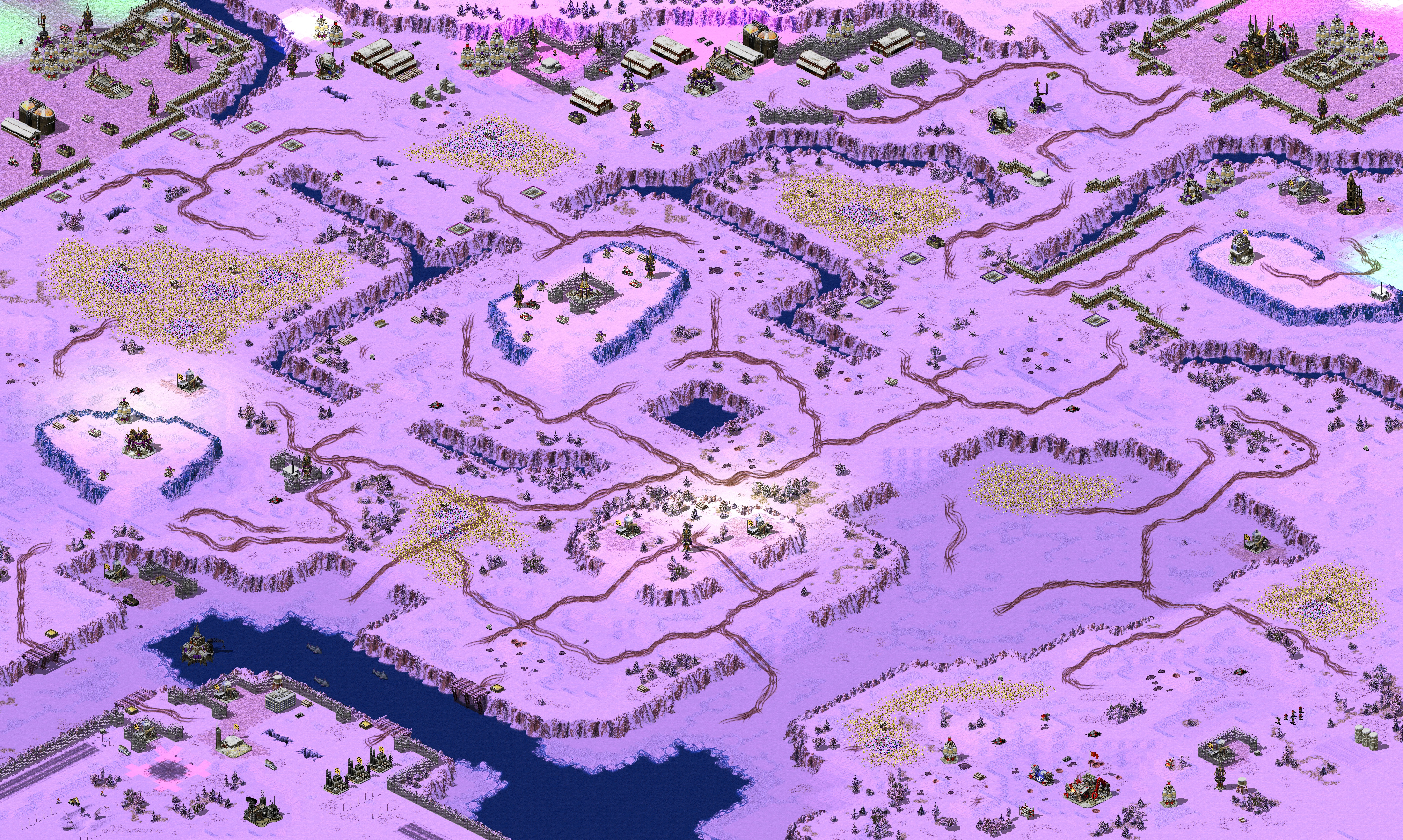 Rendered map: Fire and Ice