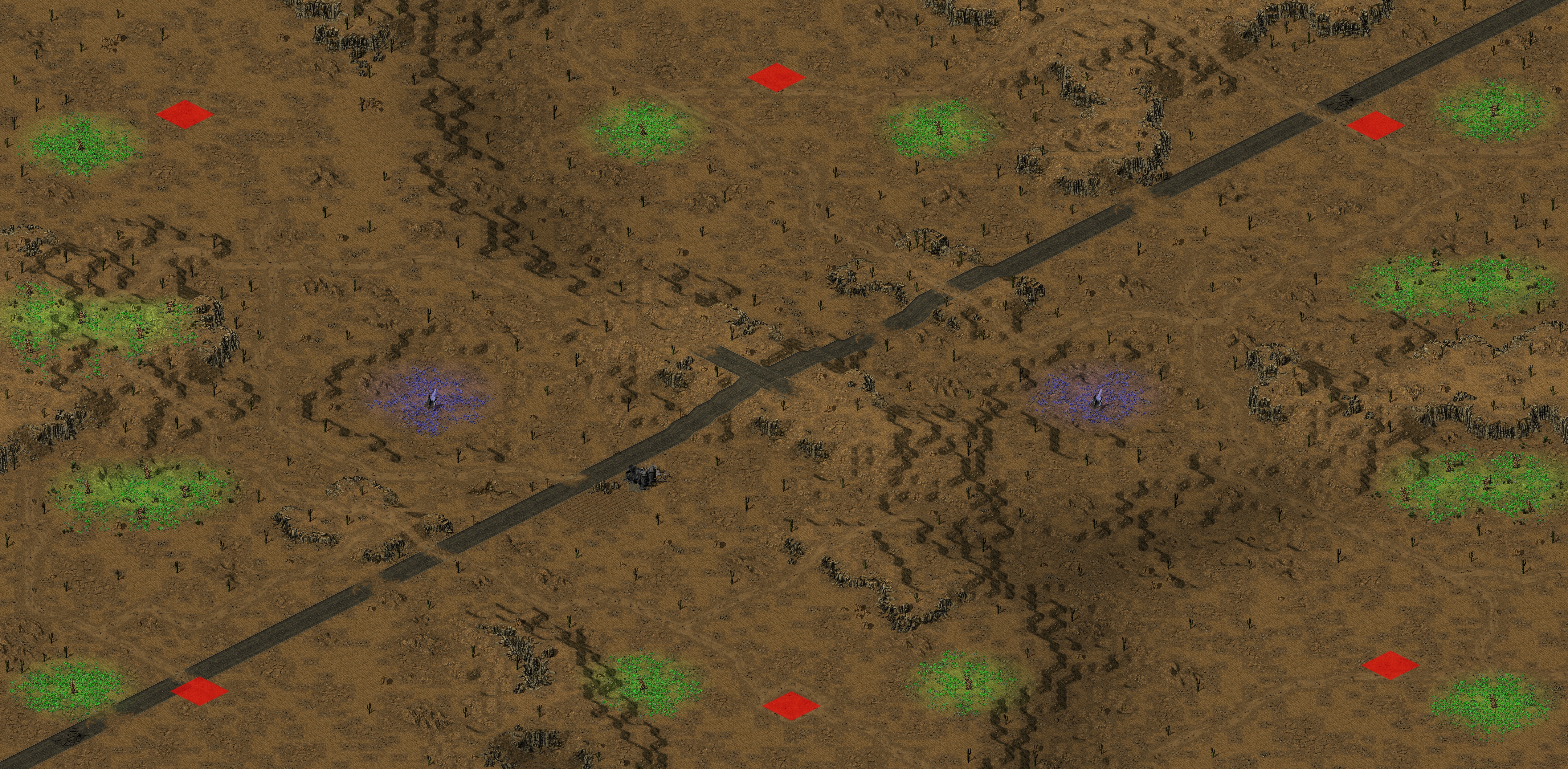 Rendered map: Desert Road