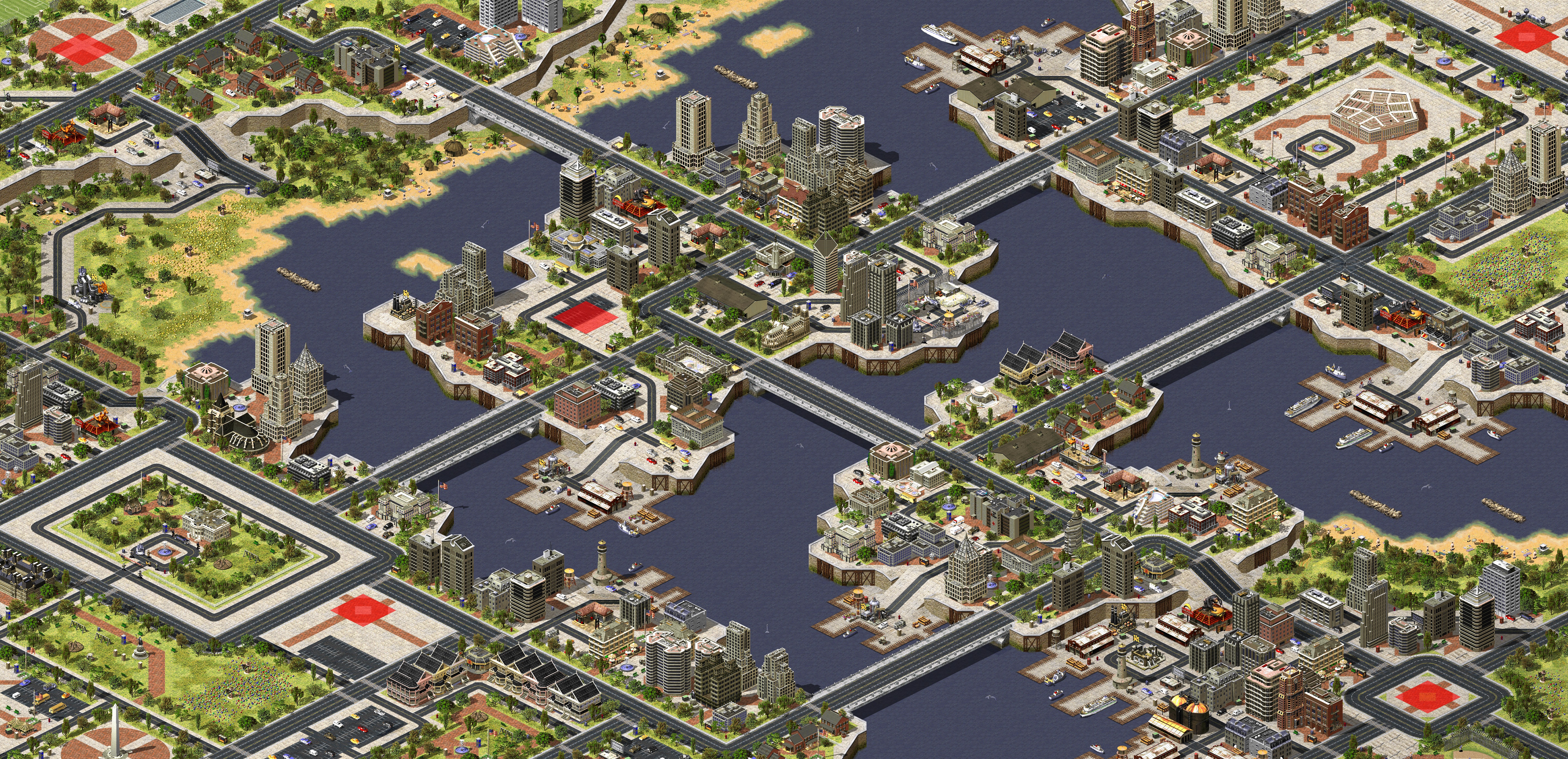 Rendered map: Capital city