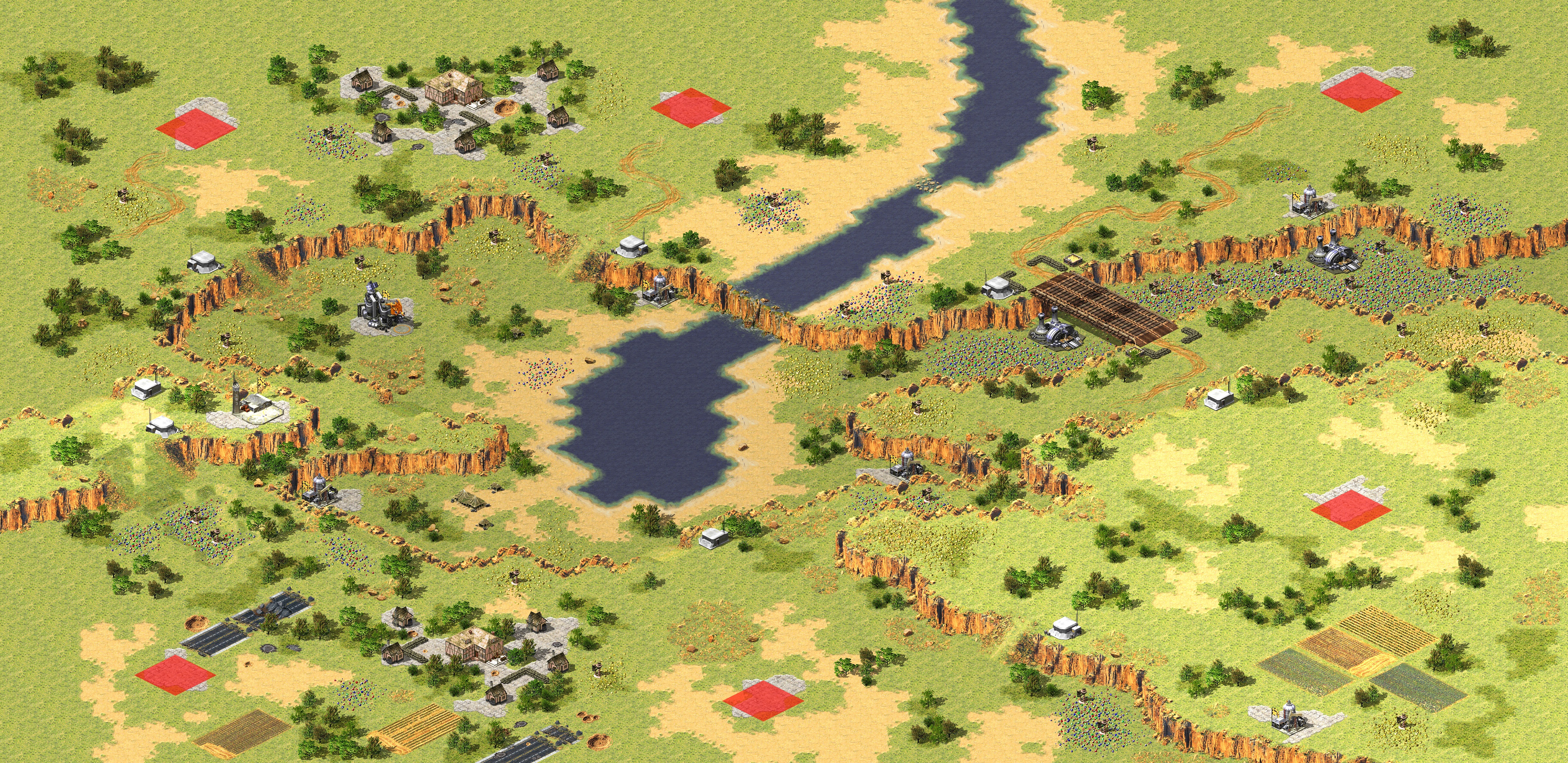 Rendered map: War in the Canyons