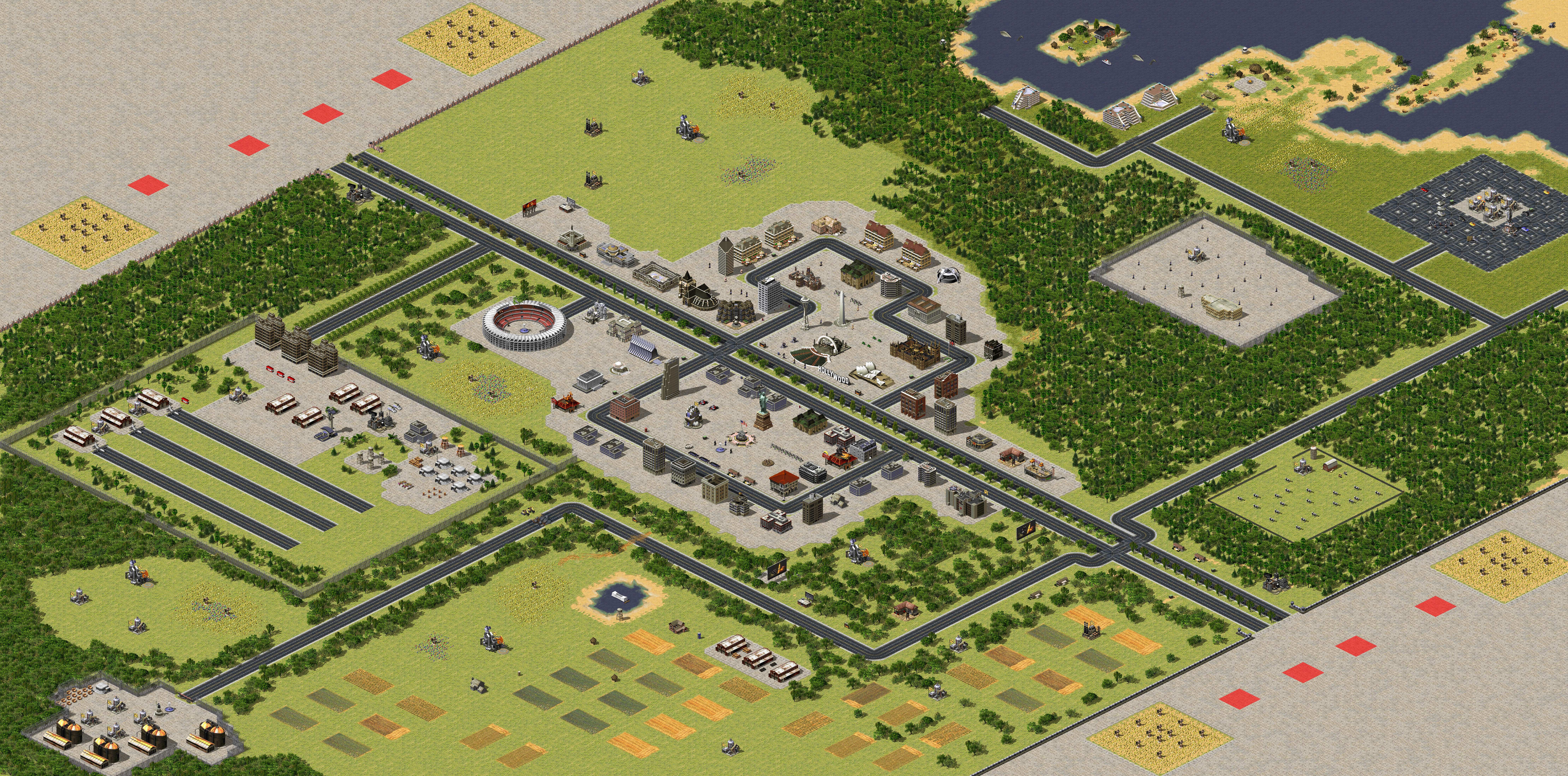 Rendered map: Small Town Air Battle