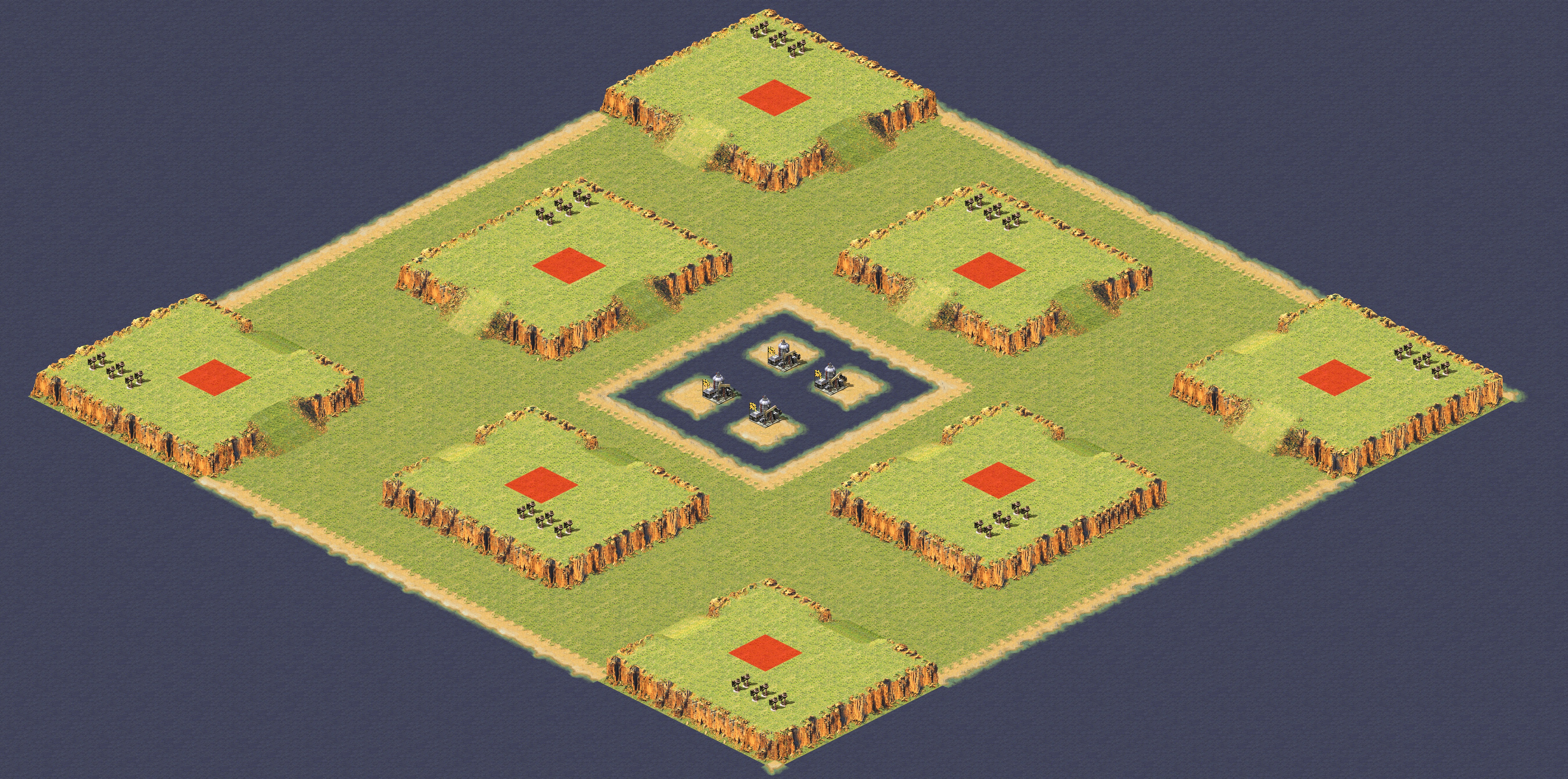 Rendered map: 水坑之4v4