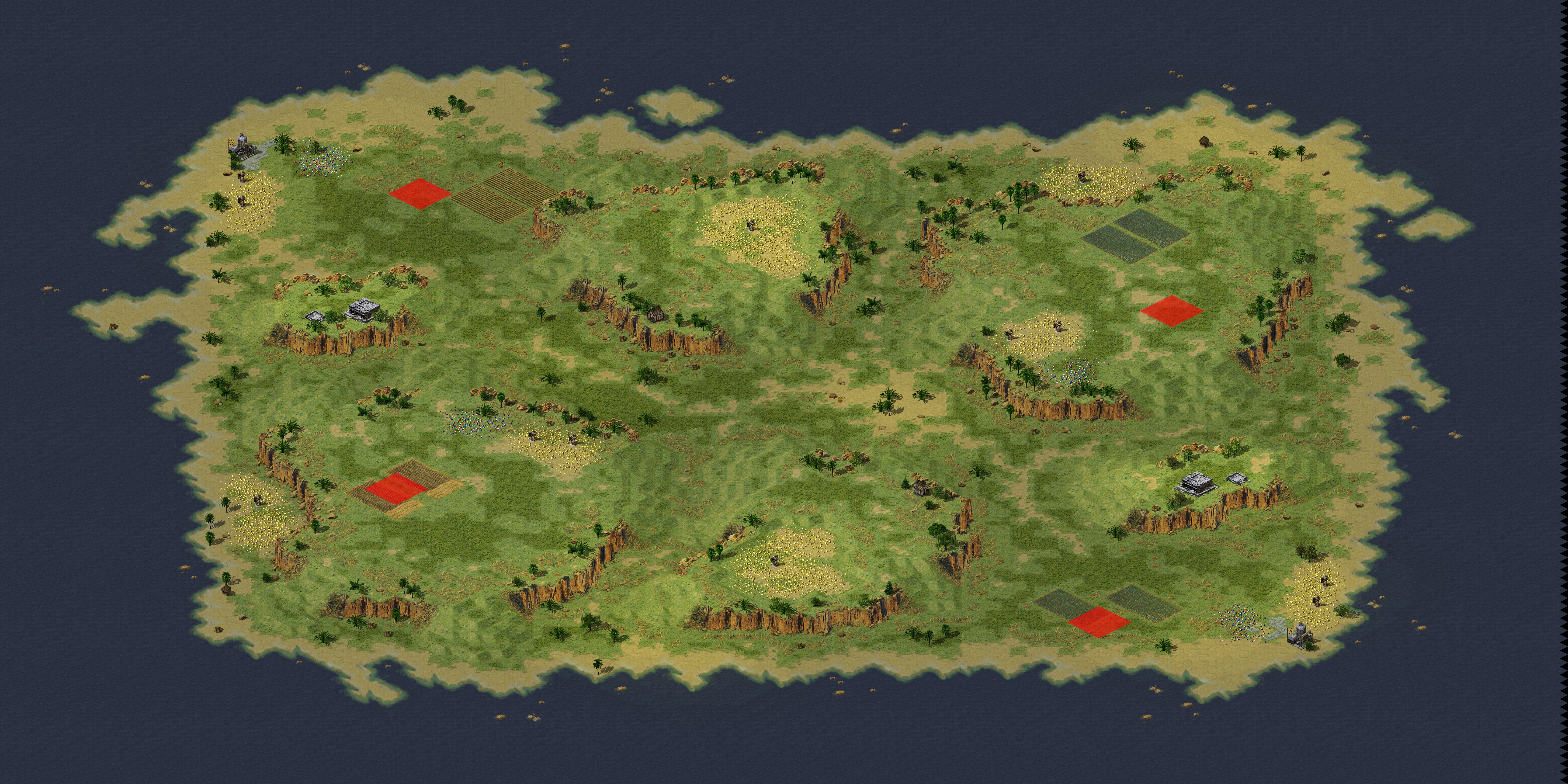 Rendered map: Lakeside Plateaus