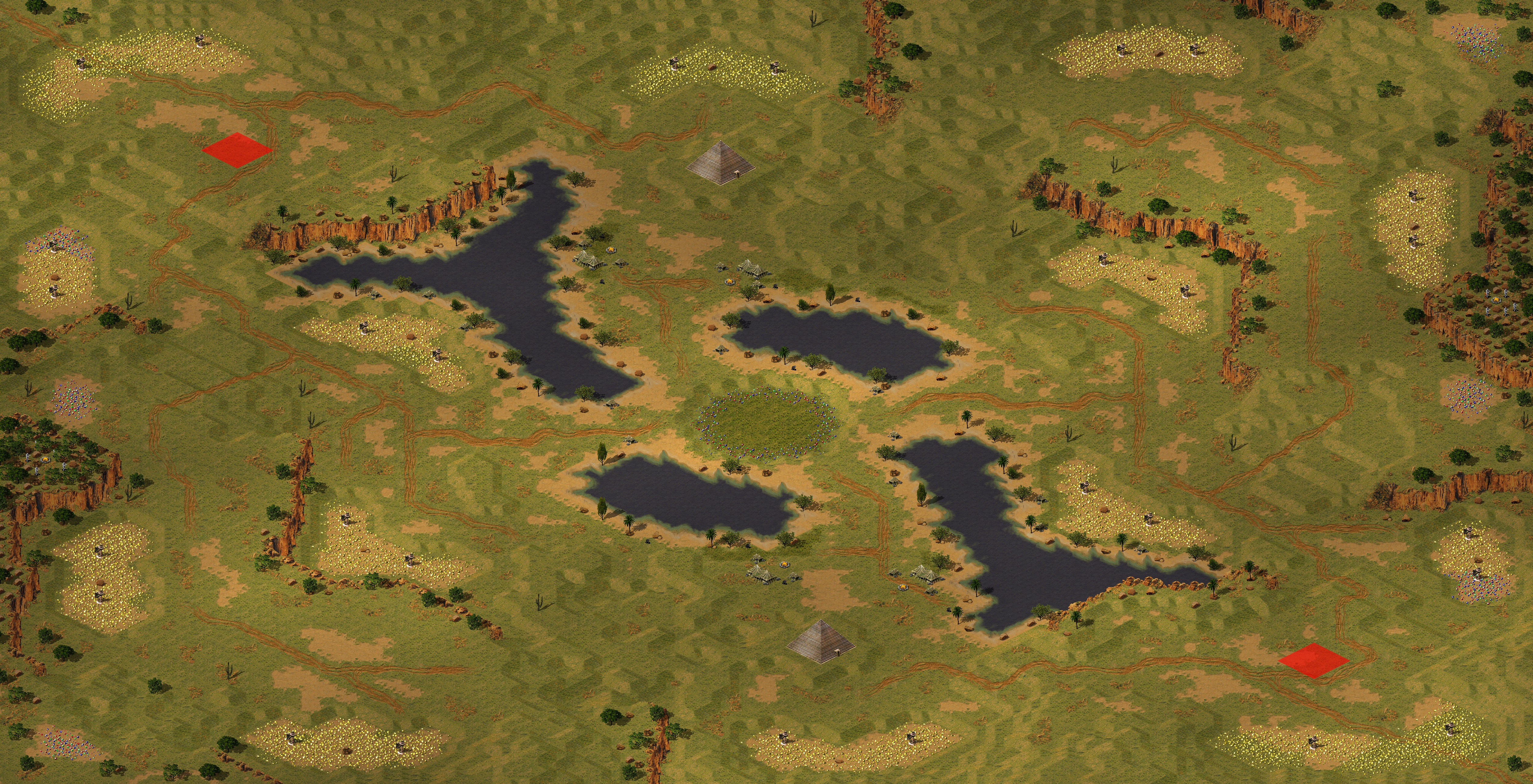 Rendered map: [2] Arabian Oasis (Sight Range Increased)