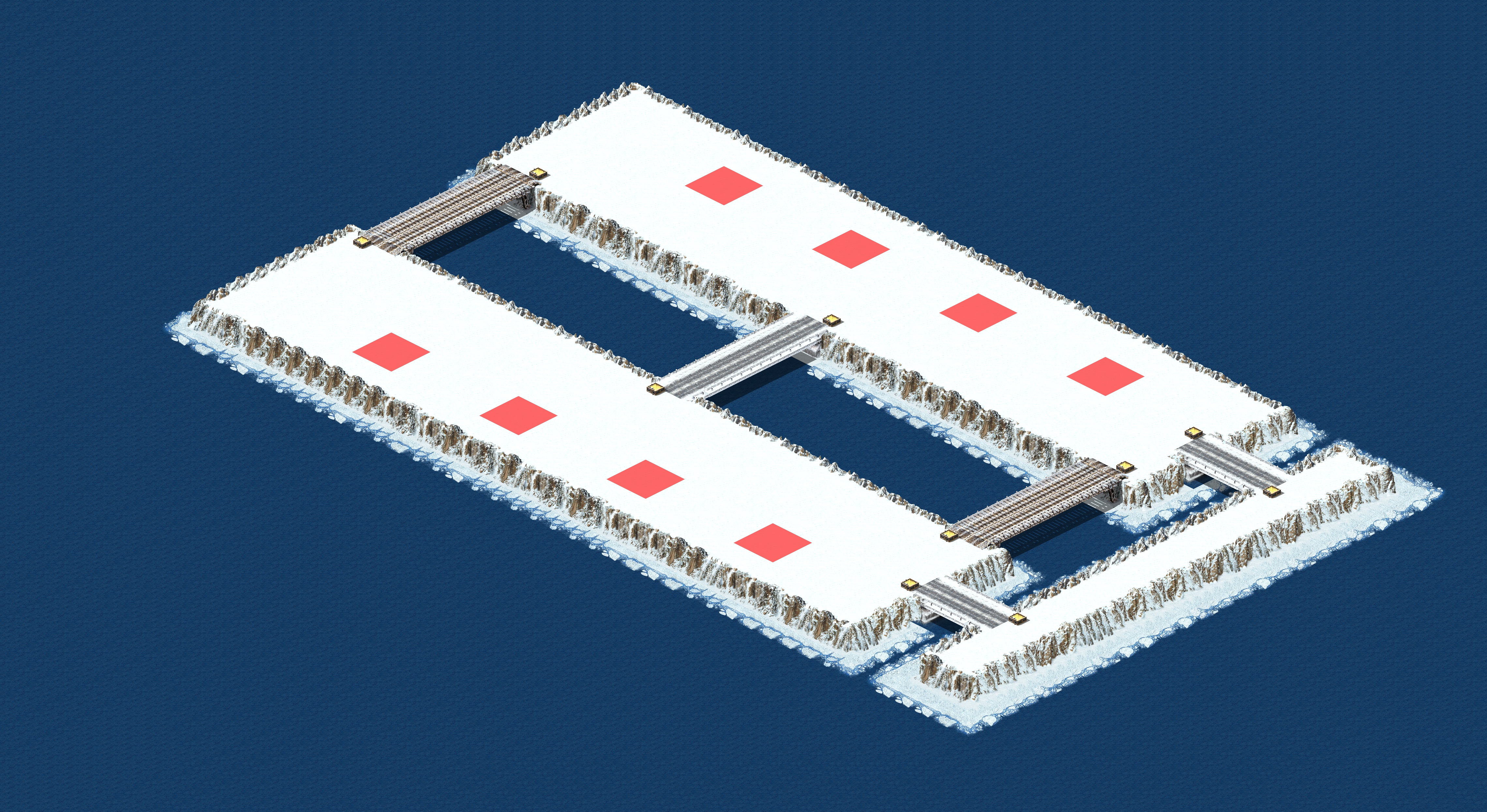 Rendered map: Alpine Plateau Custom 4v4 Phase 1 Type 2