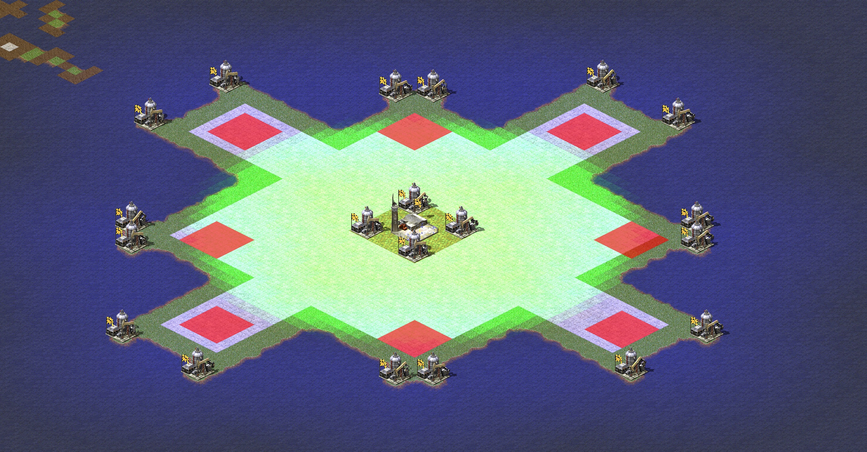 Rendered map: Eight-Player Mid Continent