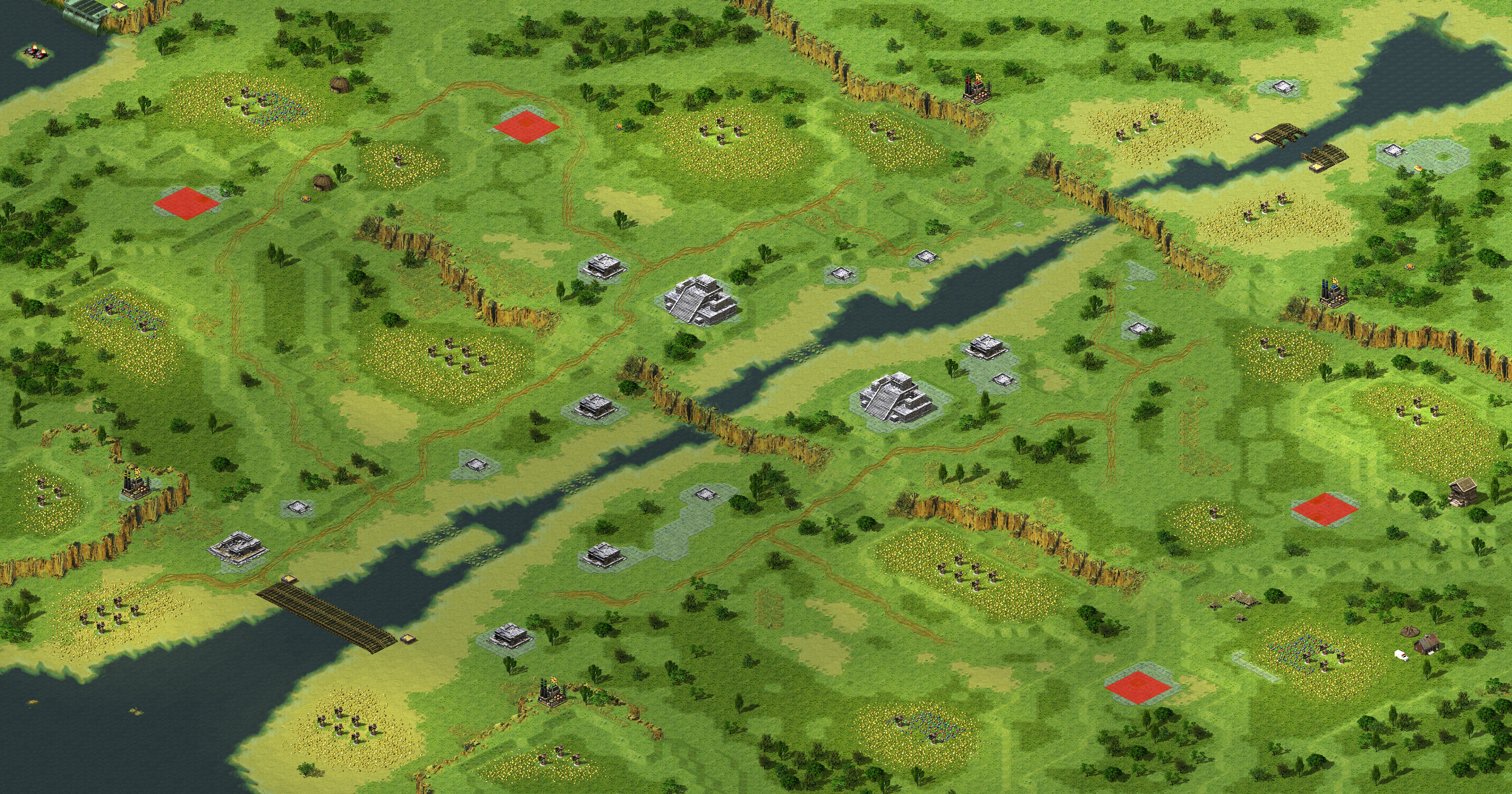 Rendered map: New Balanced Ruin River 2v2