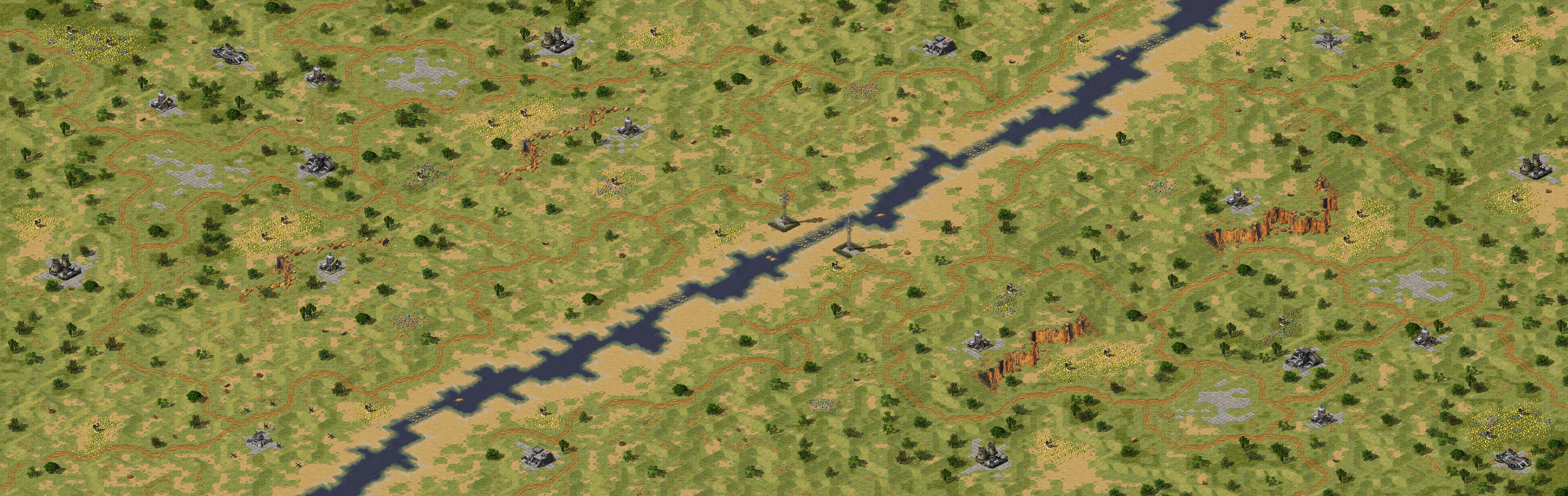 Rendered map: Upriver
