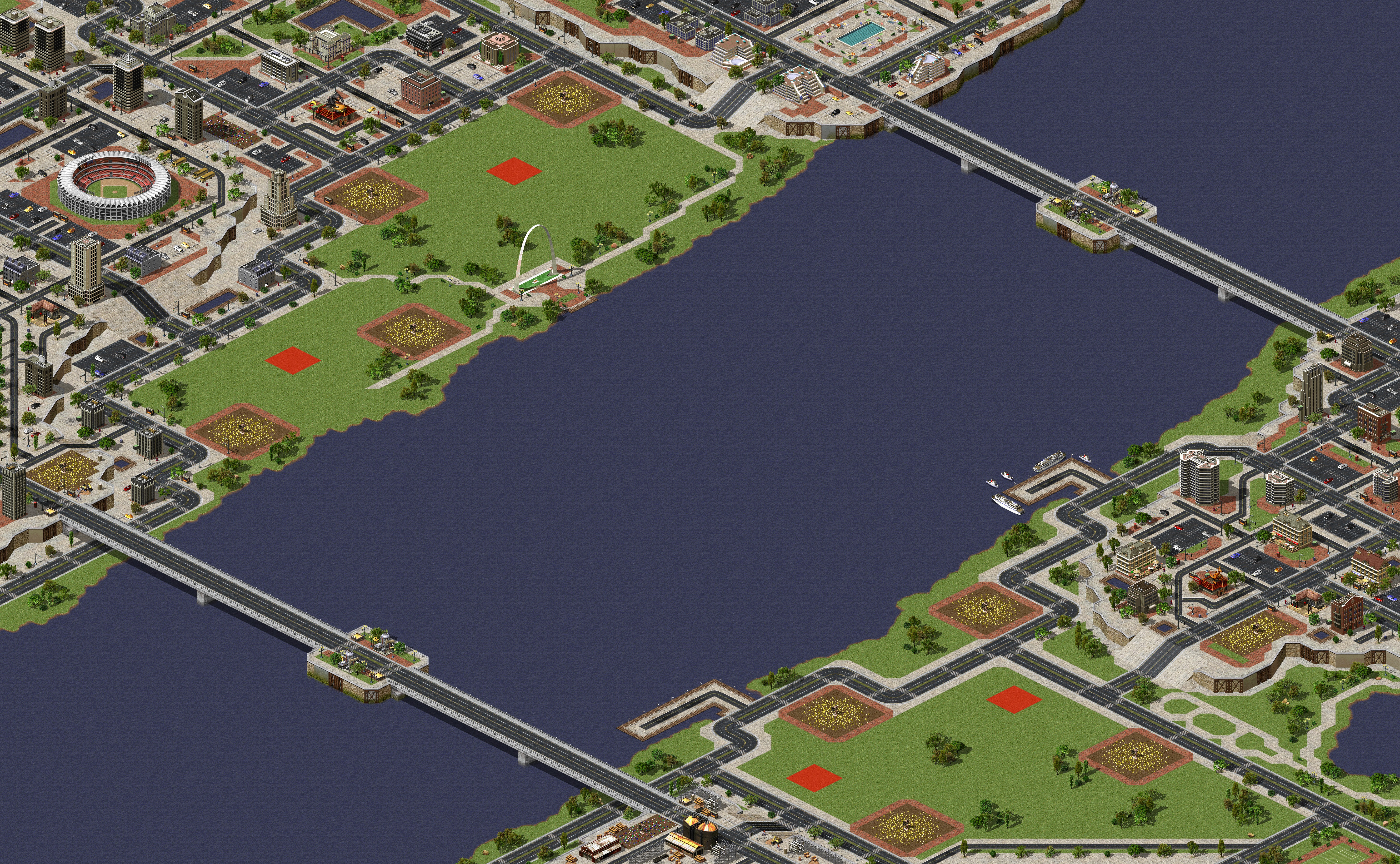 Rendered map: 圣路易斯拱门