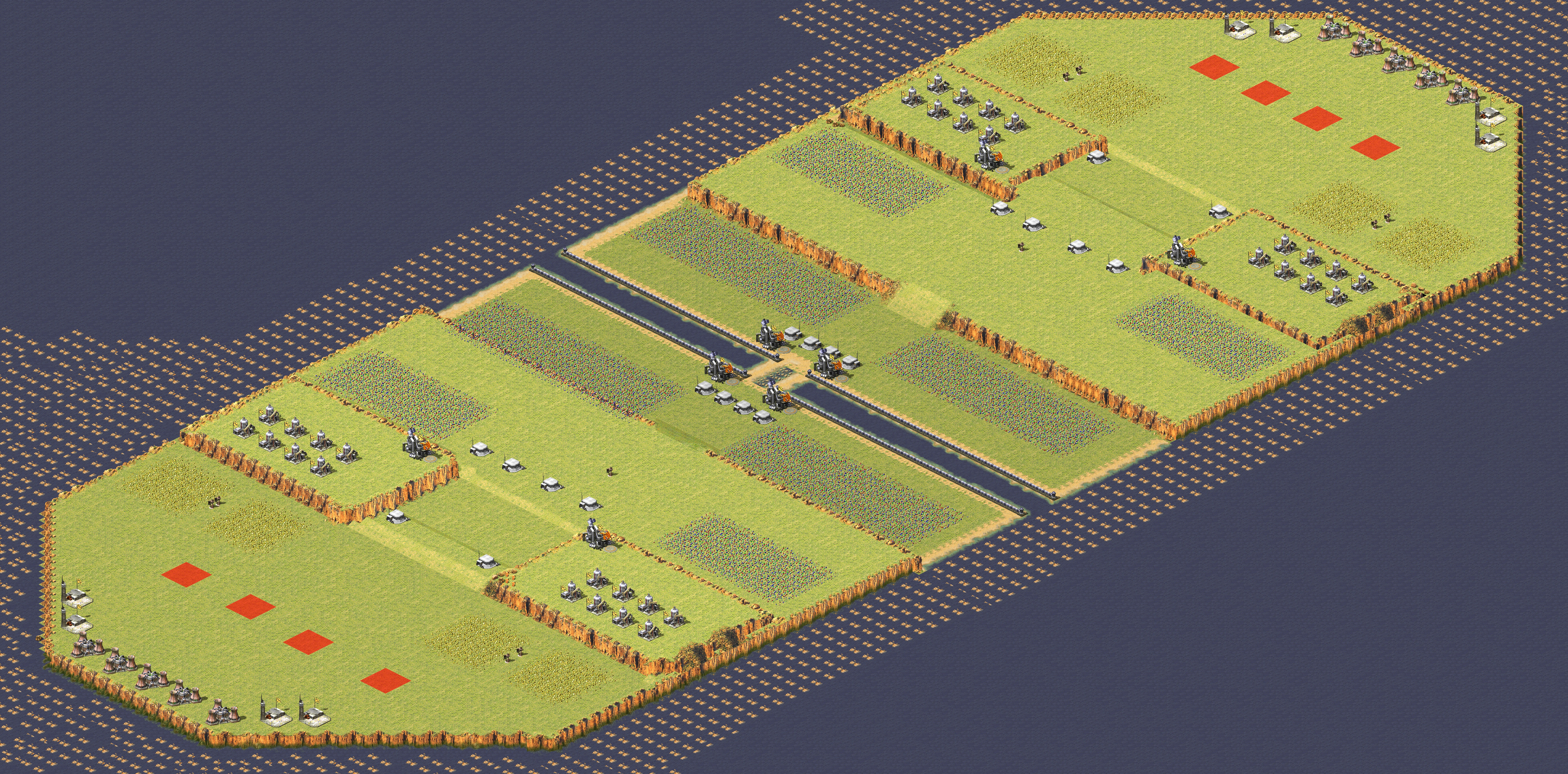 Rendered map: MOBA 4v4