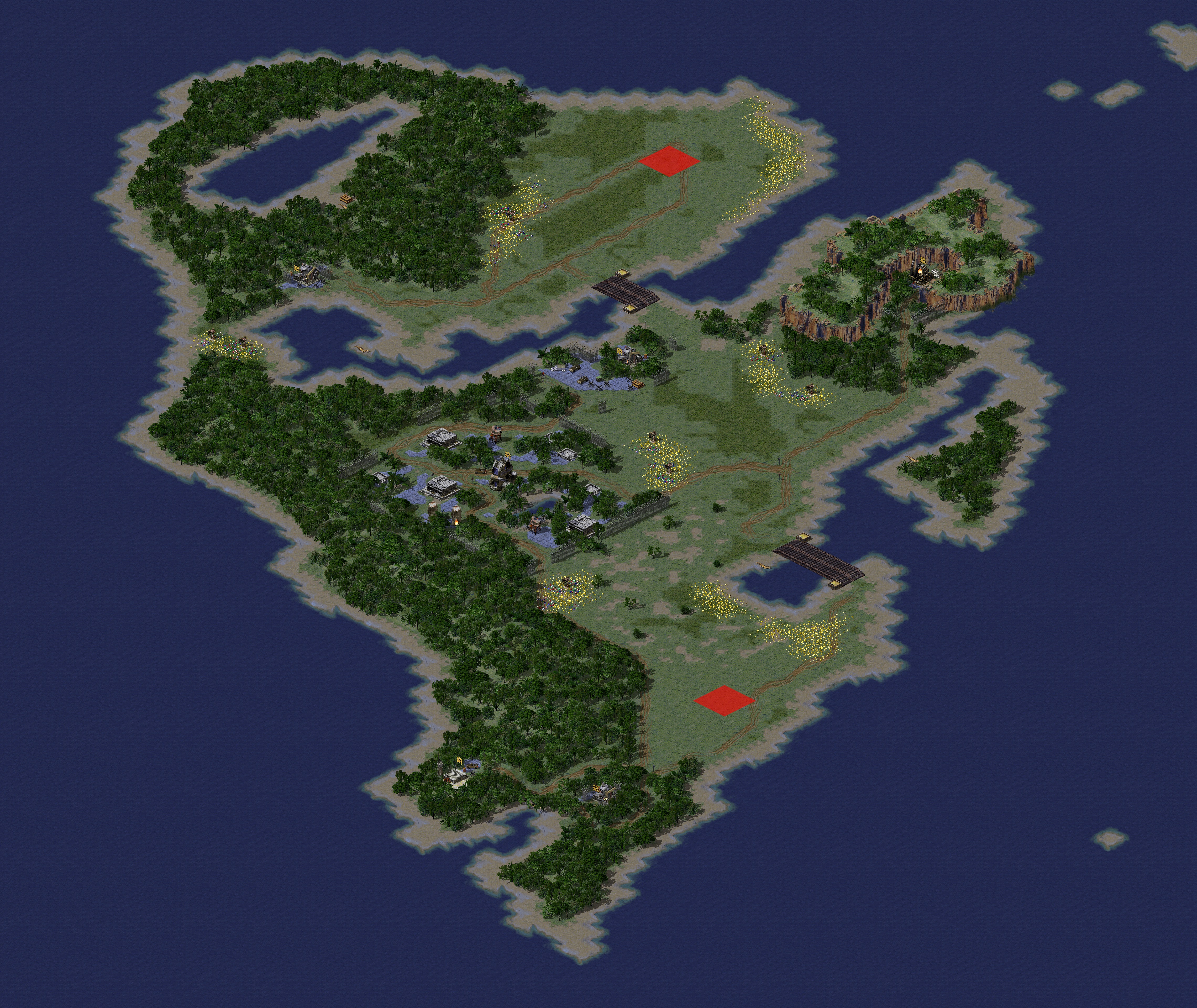 Rendered map: Isla Nublar