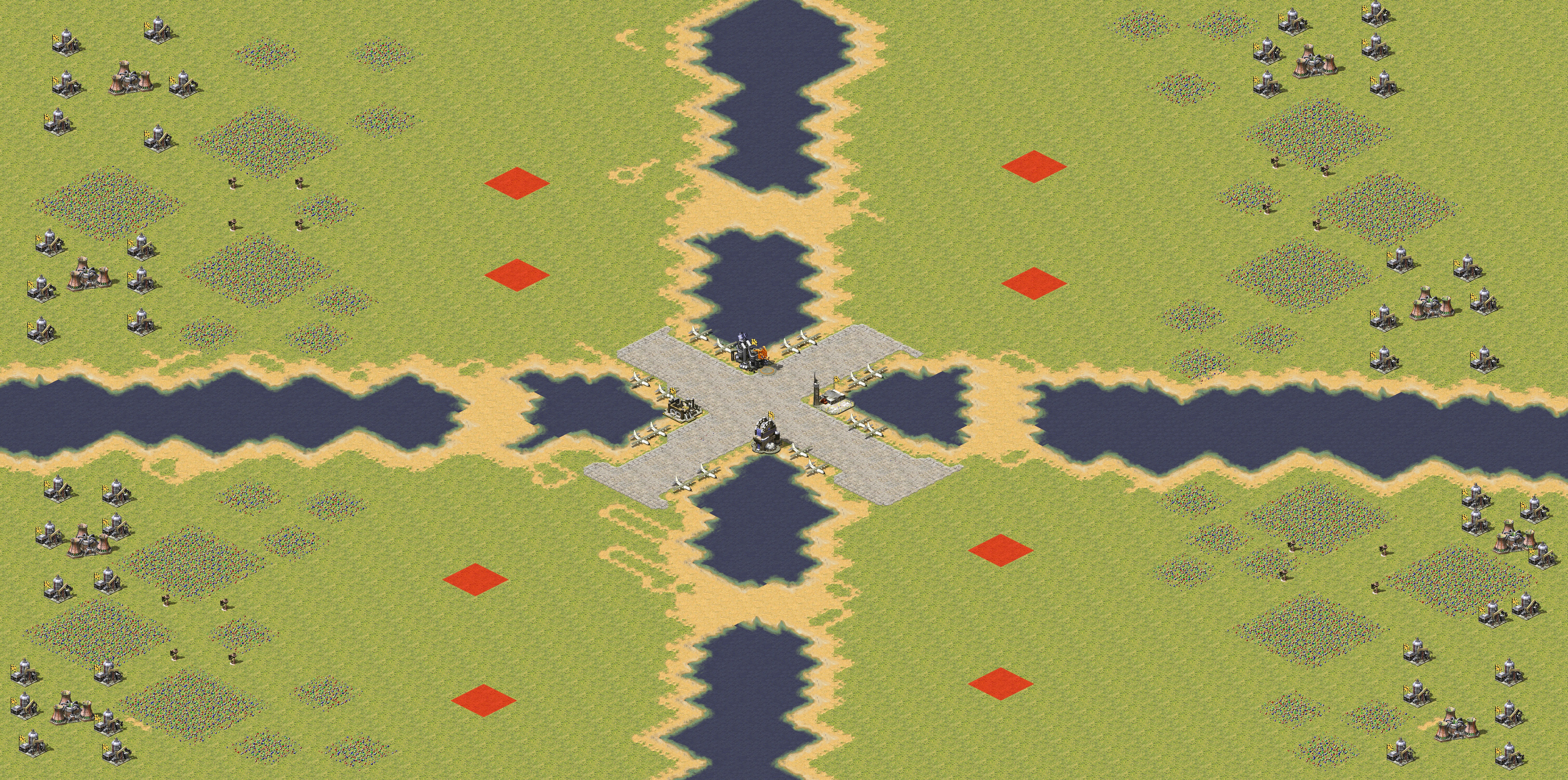 Rendered map: Four Patches Balanced