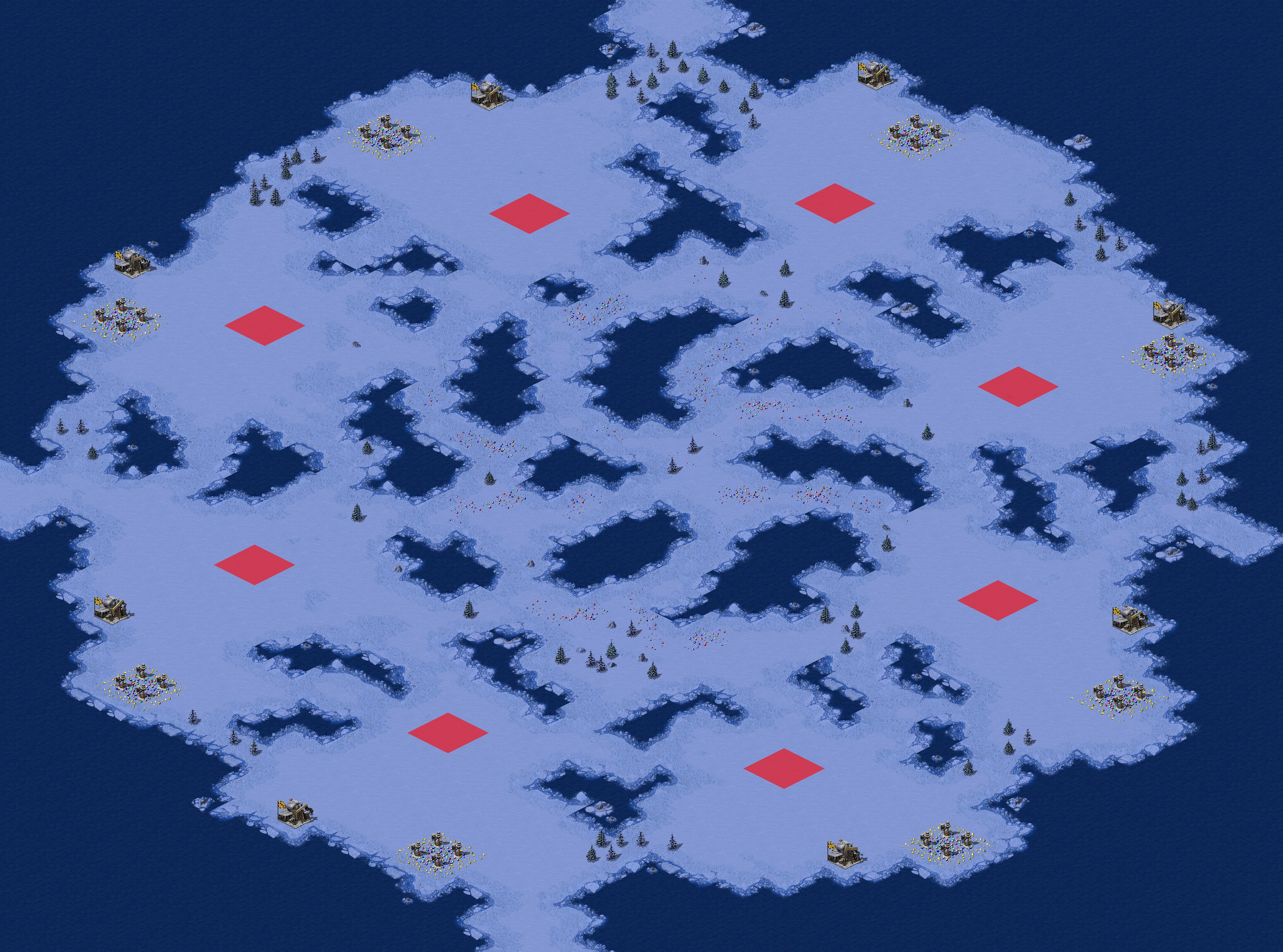 Rendered map: Split Iceland