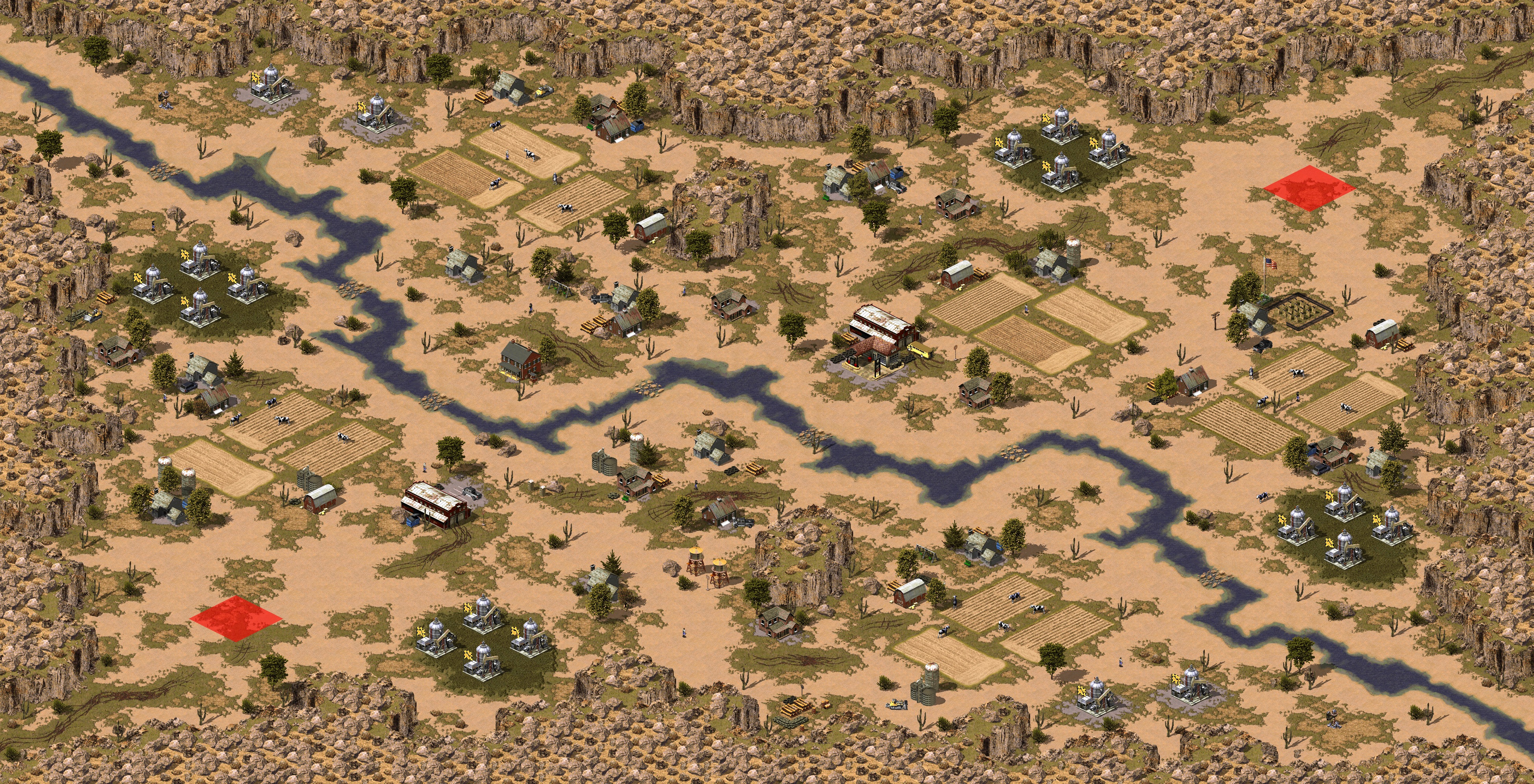 Rendered map: Dustbowl (Megawealth)