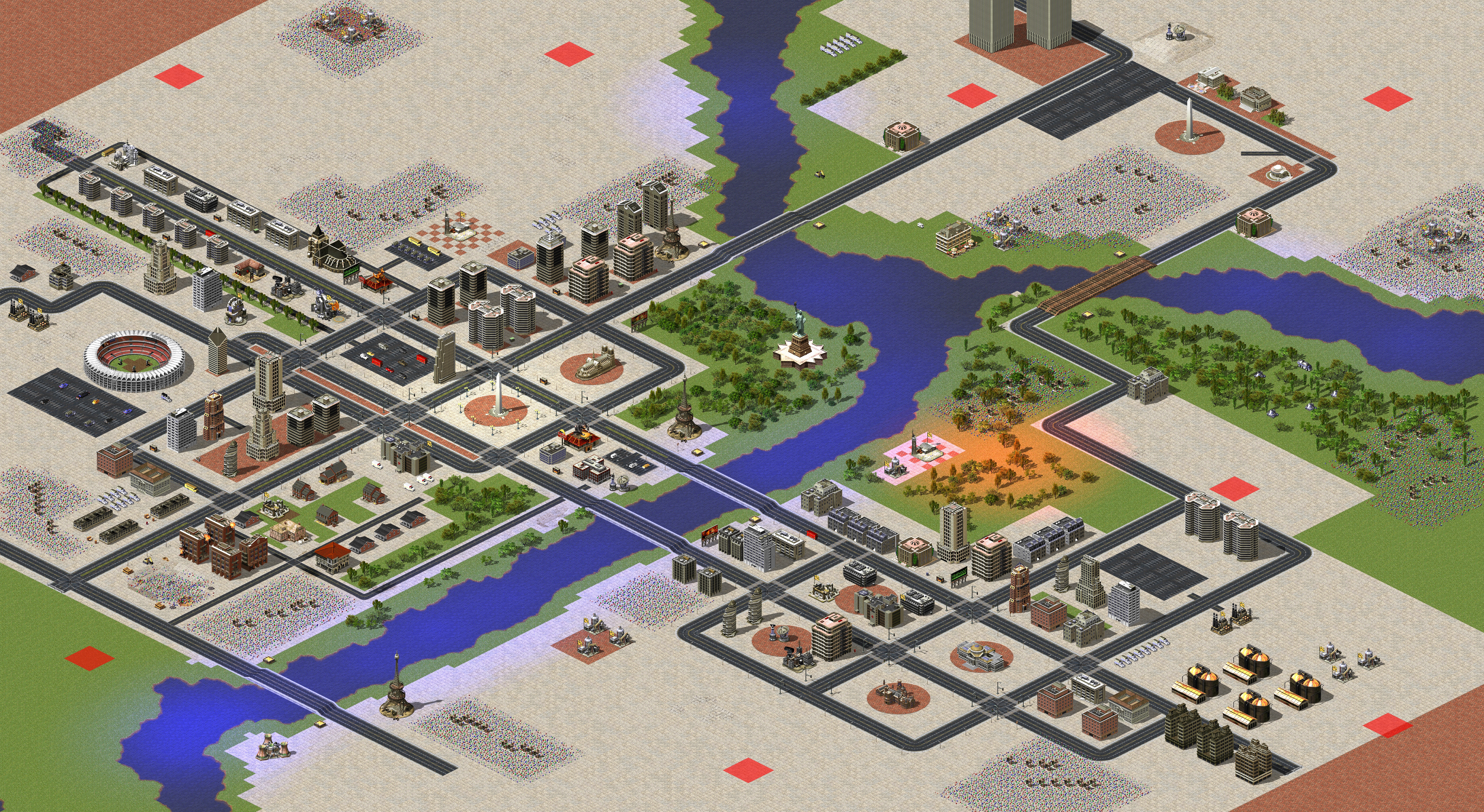 Rendered map: Small Town Tourist Zone