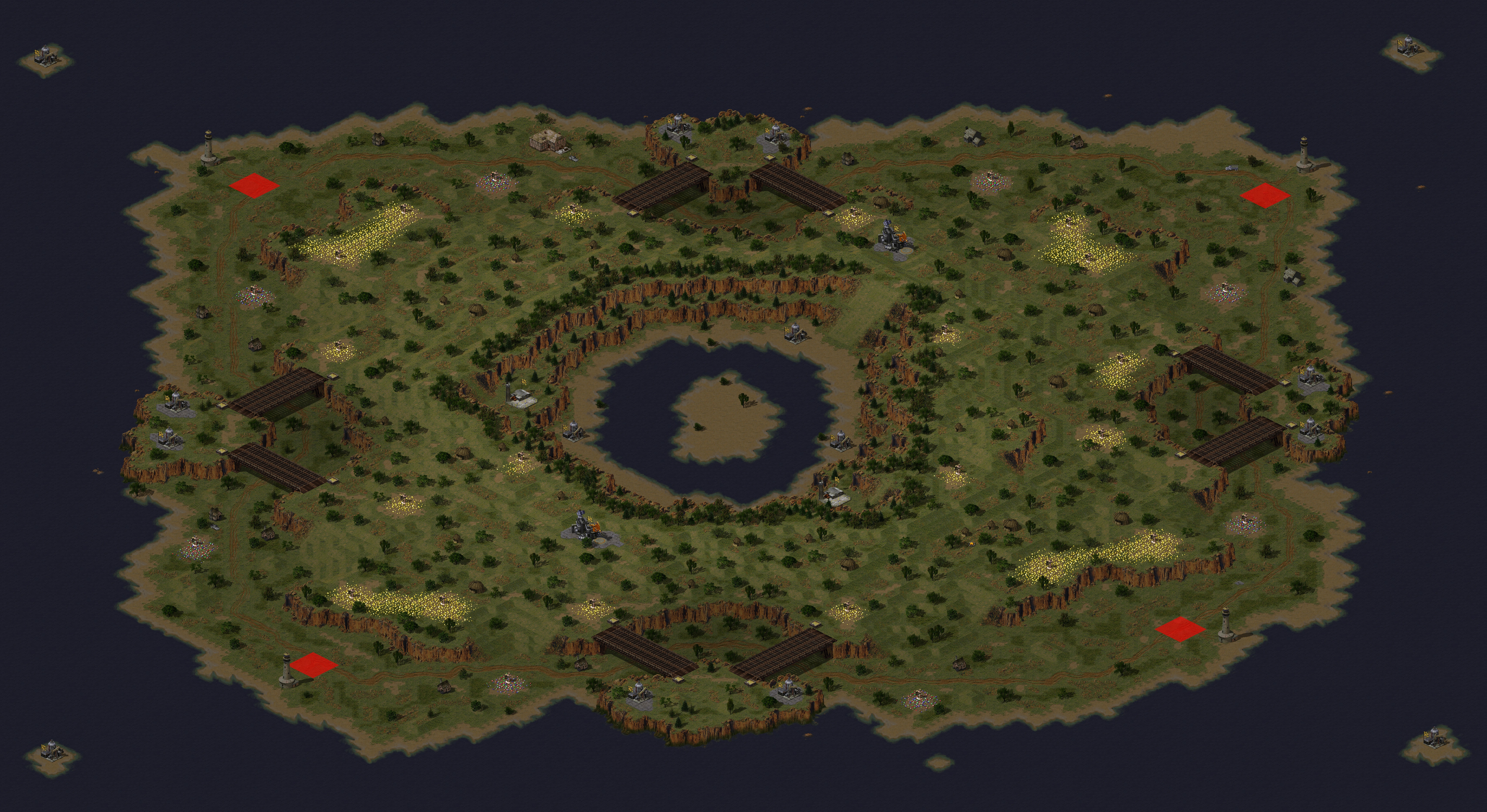 Rendered map: King's Men Isle (2-4)