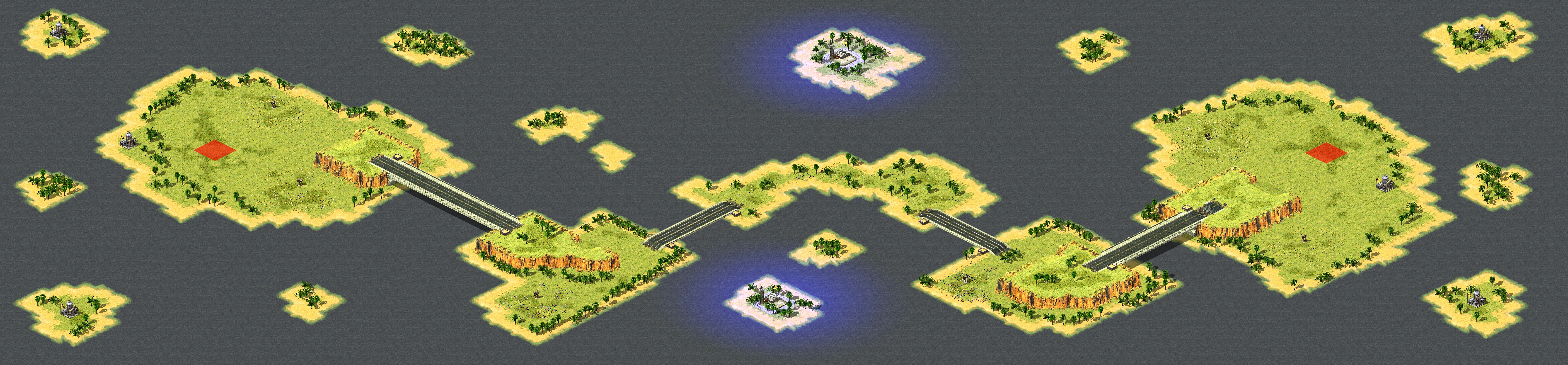 Rendered map: Naval Battle 2p One