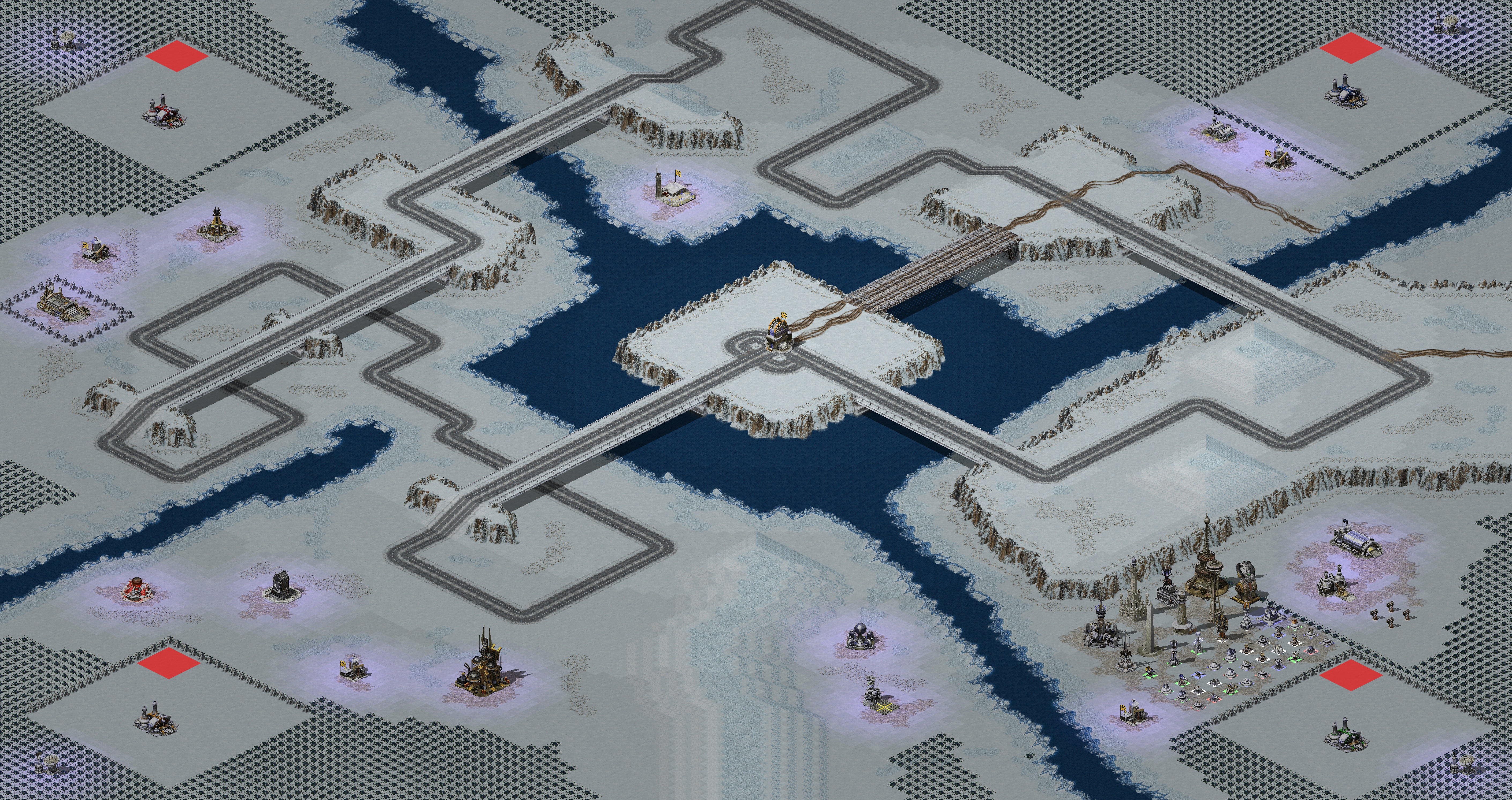 Rendered map: Snarks Masterpiece Tower Defense PreRelease Medium v3.1