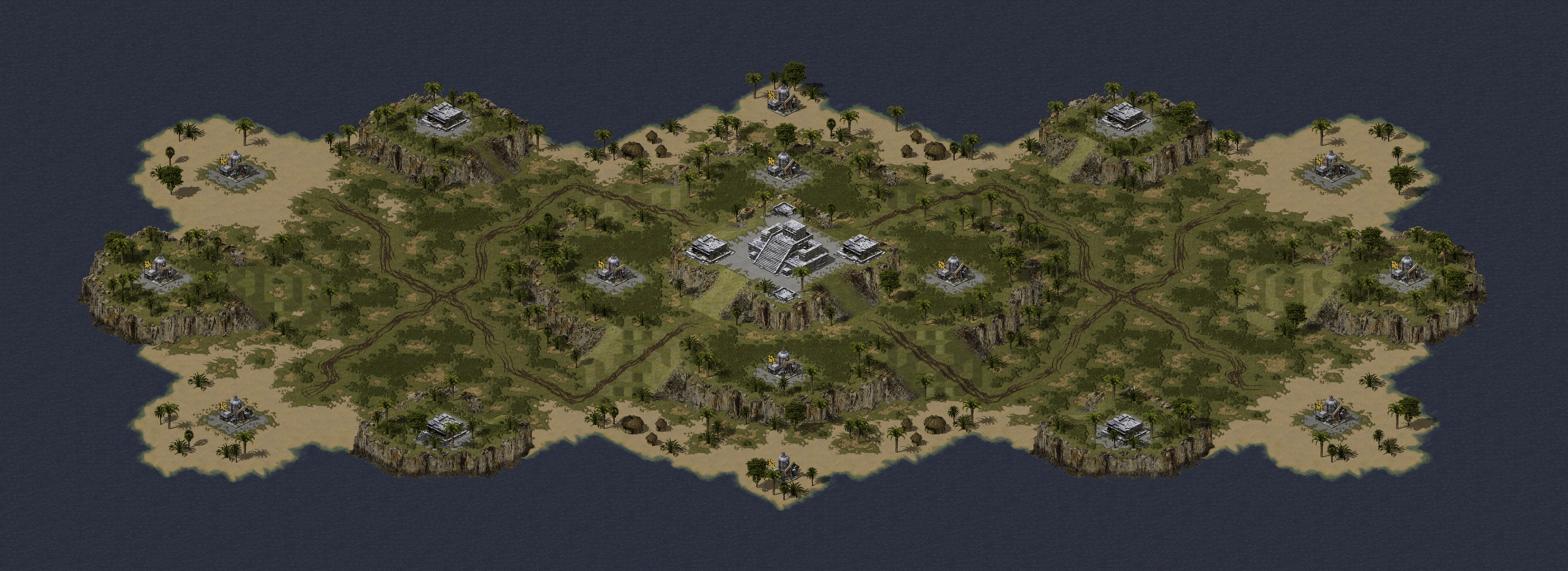 Rendered map: Official Tournament Map A (2) (Megawealth)