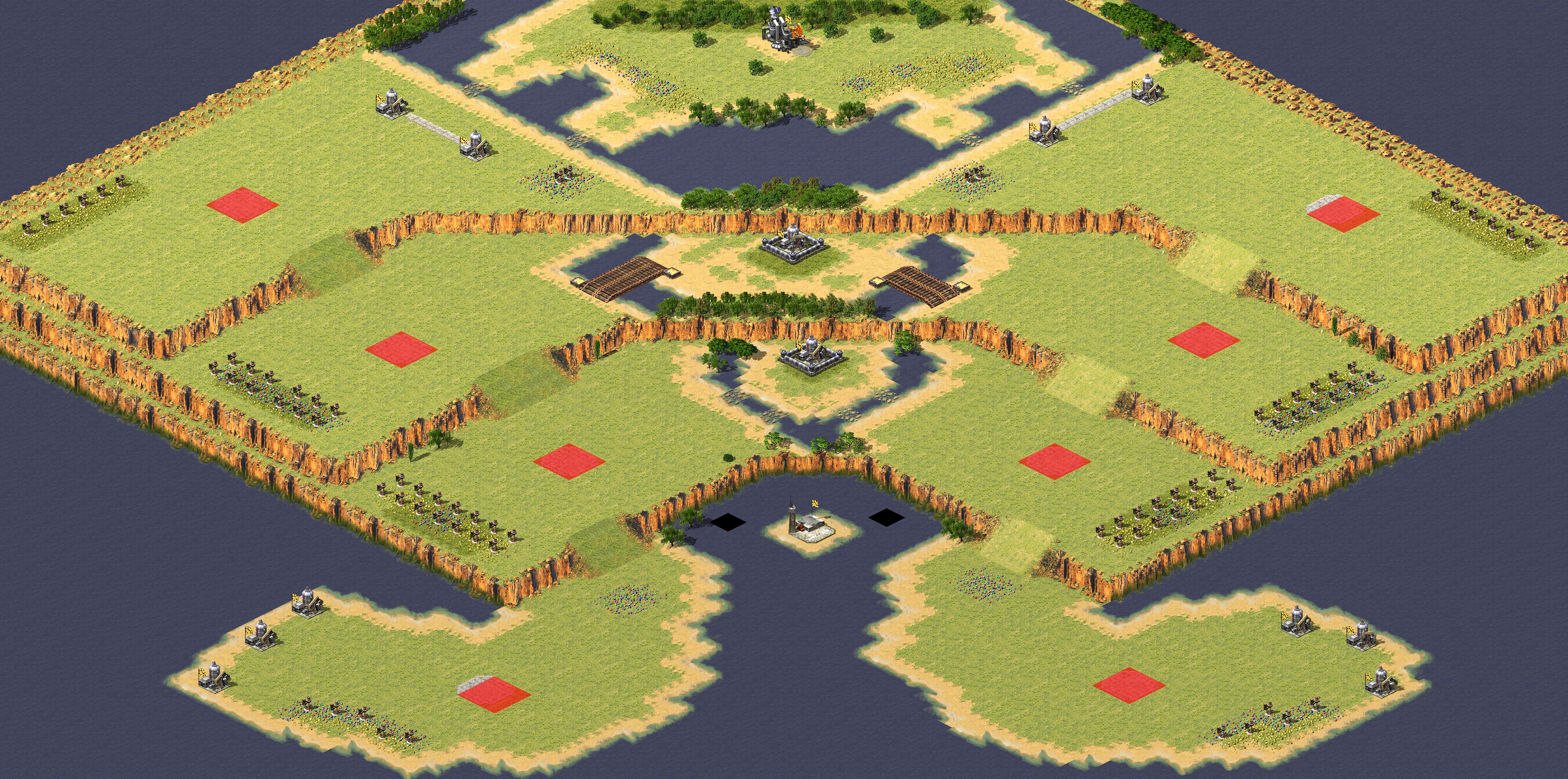 Rendered map: 4v4 Ladder Patch of Land