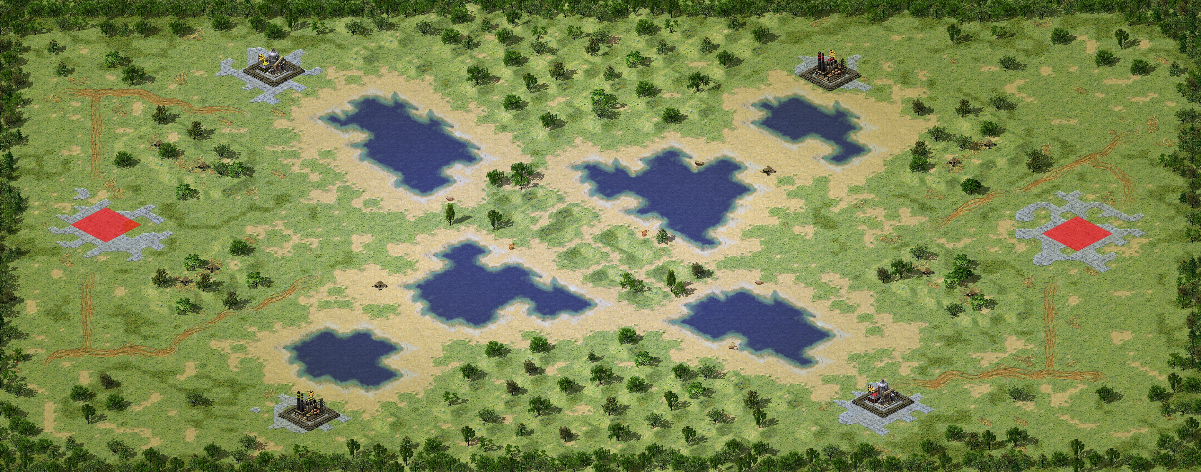 Rendered map: The Path More Traveled Blitz 1v1
