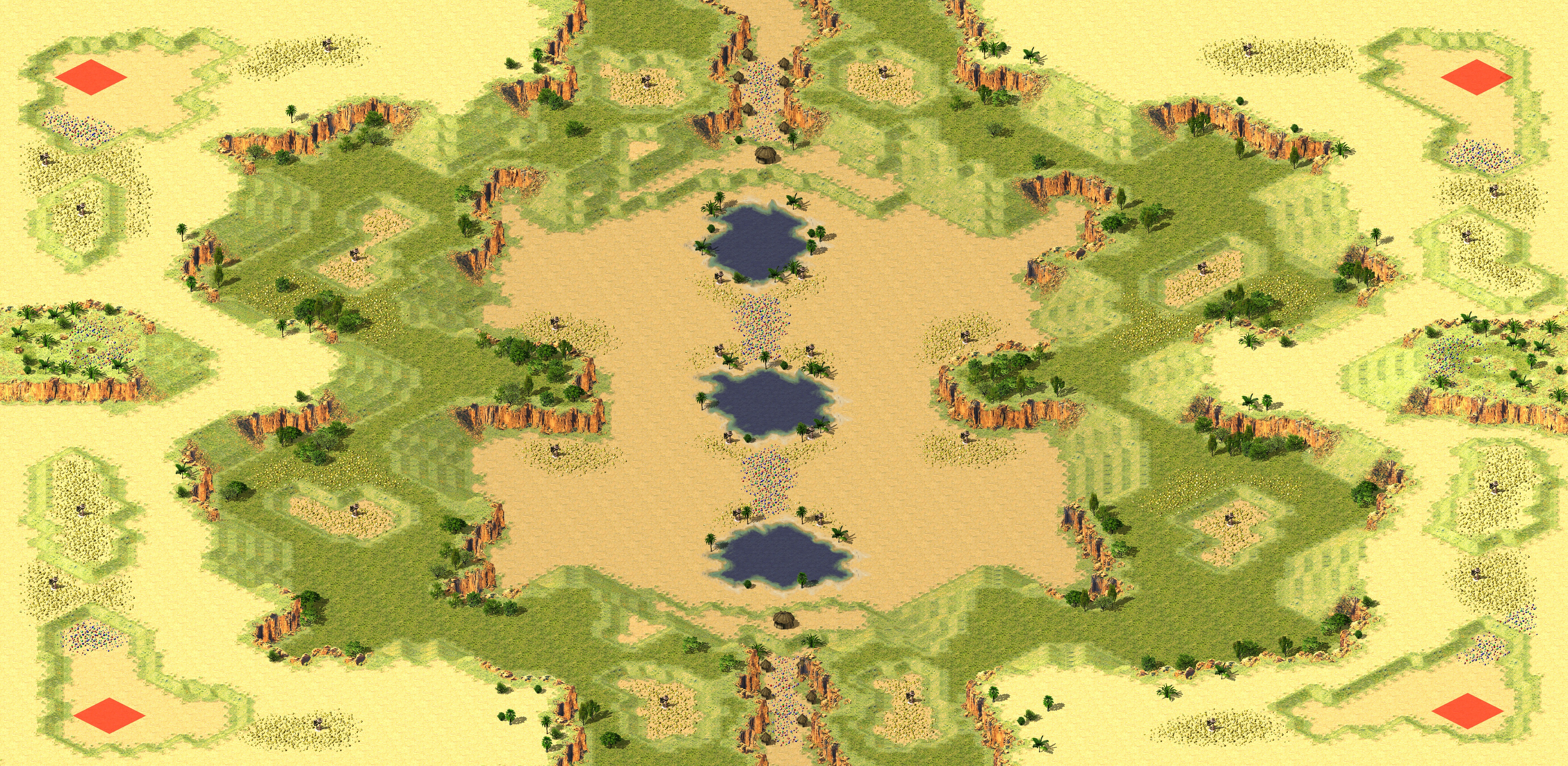 Rendered map: Desert Island LE