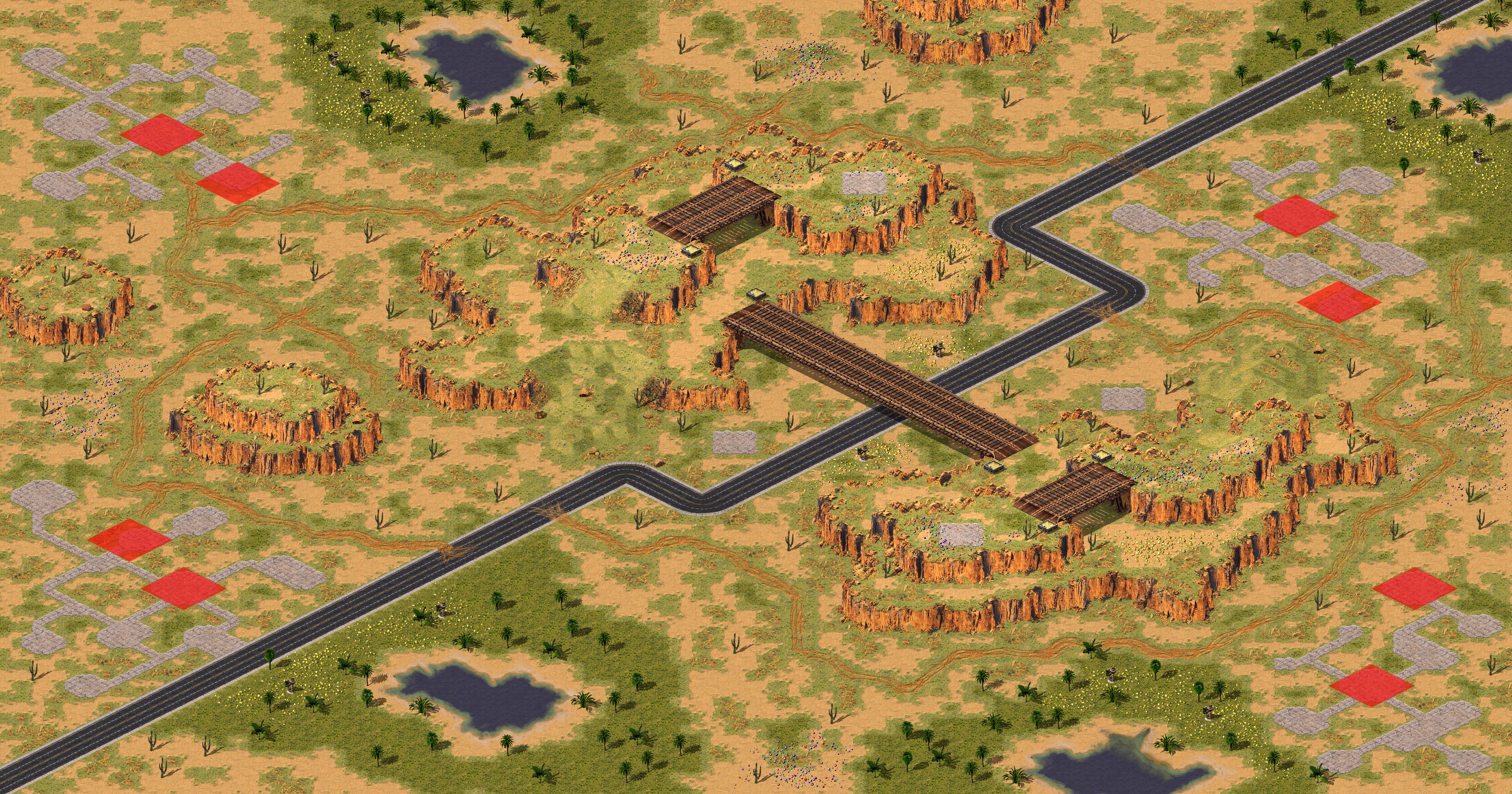 Rendered map: Valley Contention 2v2v2v2